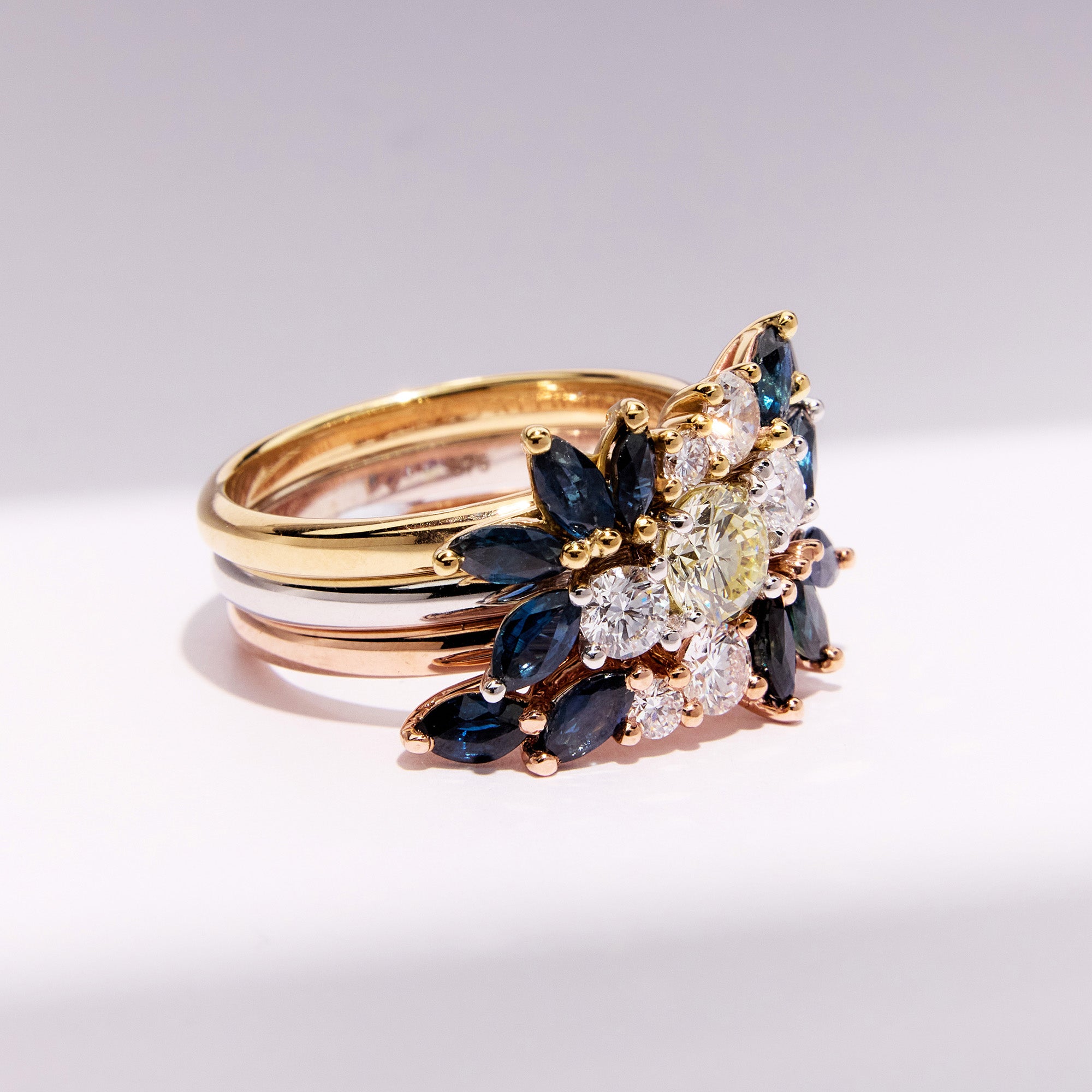 SAPPHIRE CELESTIAL RING STACK - SOLD