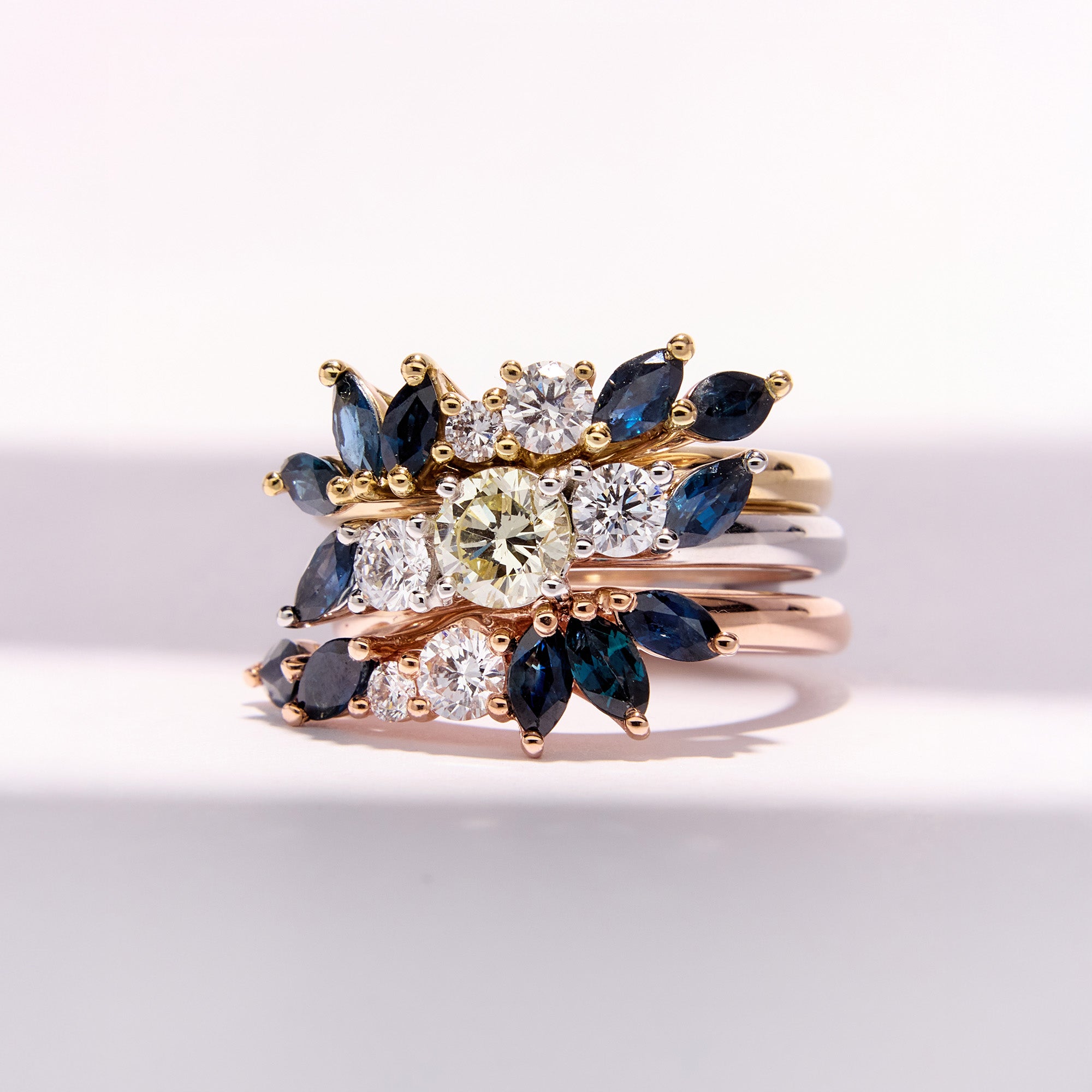 SAPPHIRE CELESTIAL RING STACK - SOLD