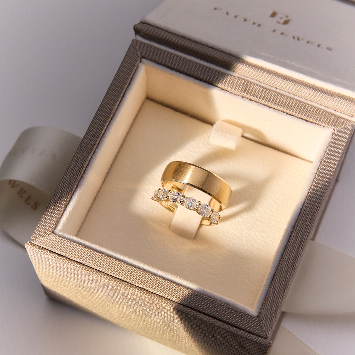 East-West Oval Diamond Ring