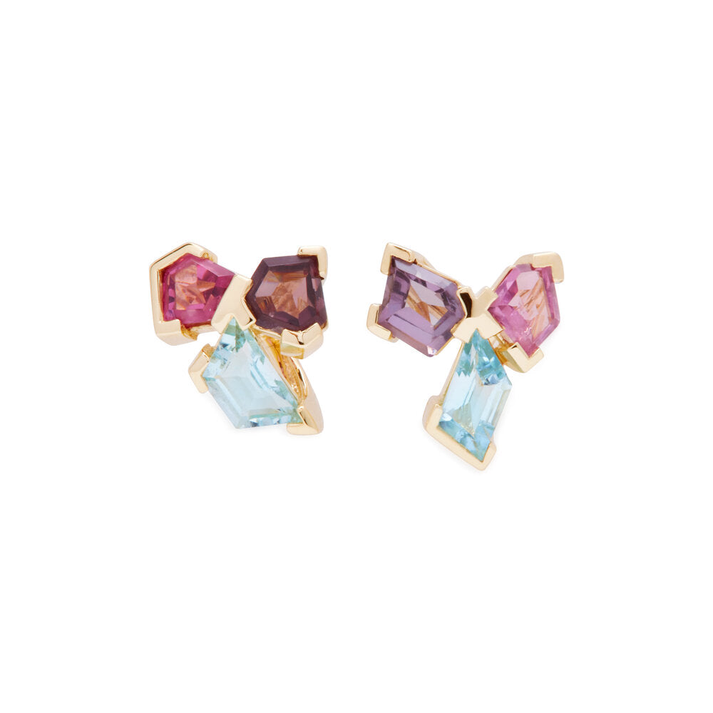 BOUQUET STUDS - AQUAMARINE - SOLD