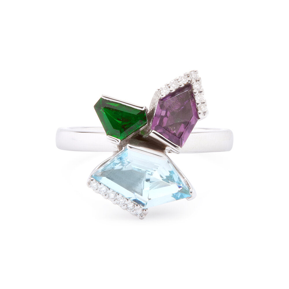 BOUQUET RING - GREEN TSAVORITE