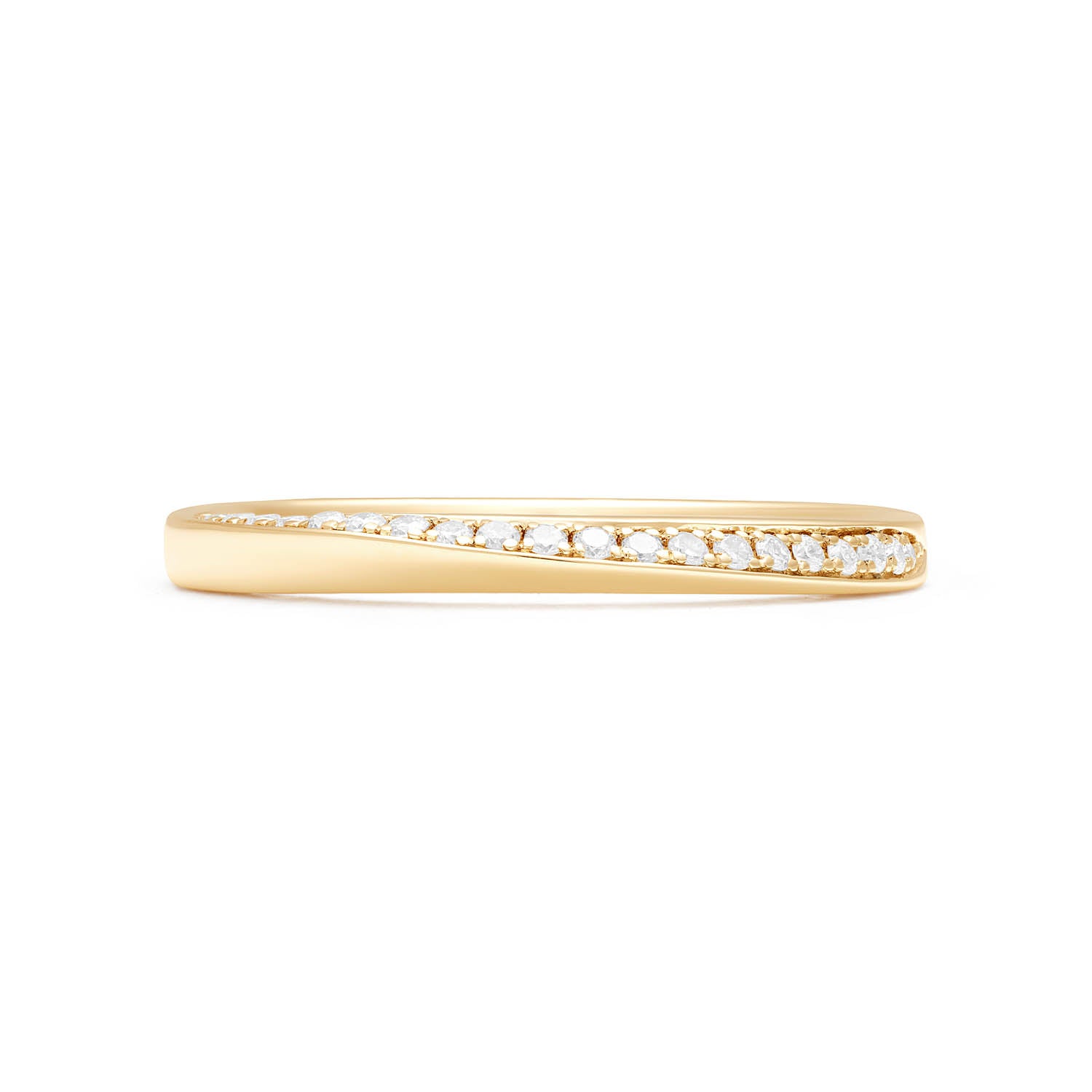 FAROS SLIM DIAMOND BAND - YELLOW GOLD