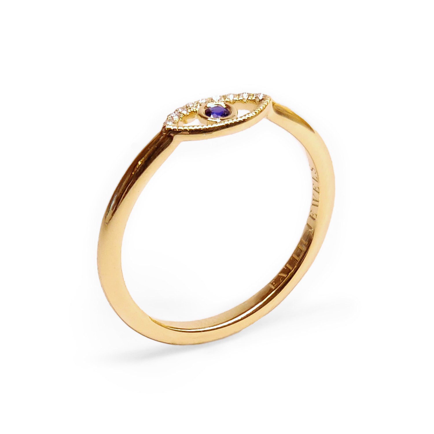 Evil Eye Diamond Sapphire Ring