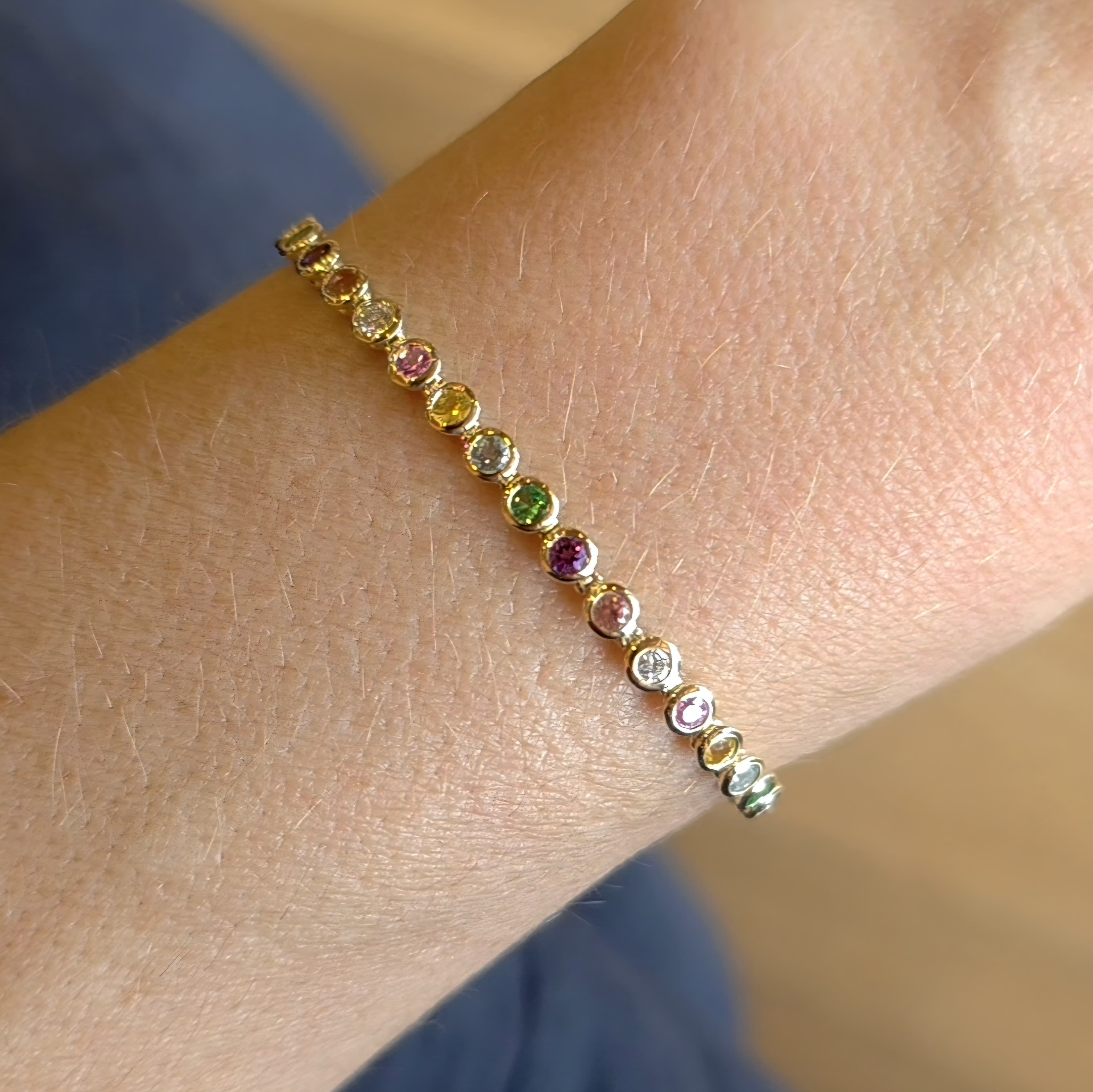 RAINBOW TENNIS BRACELET - SOLD