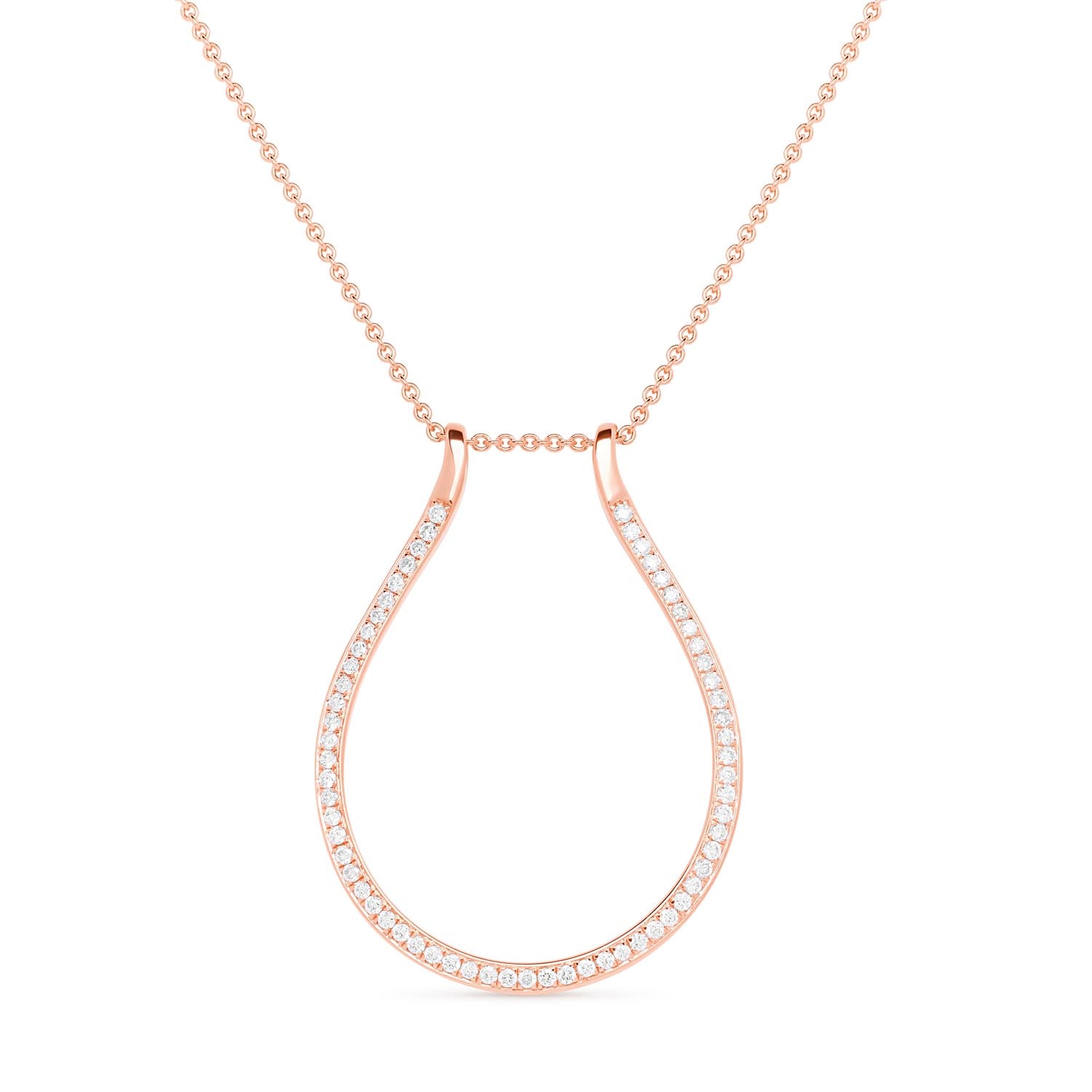 Ring Holder Diamond Necklace - Rose Gold