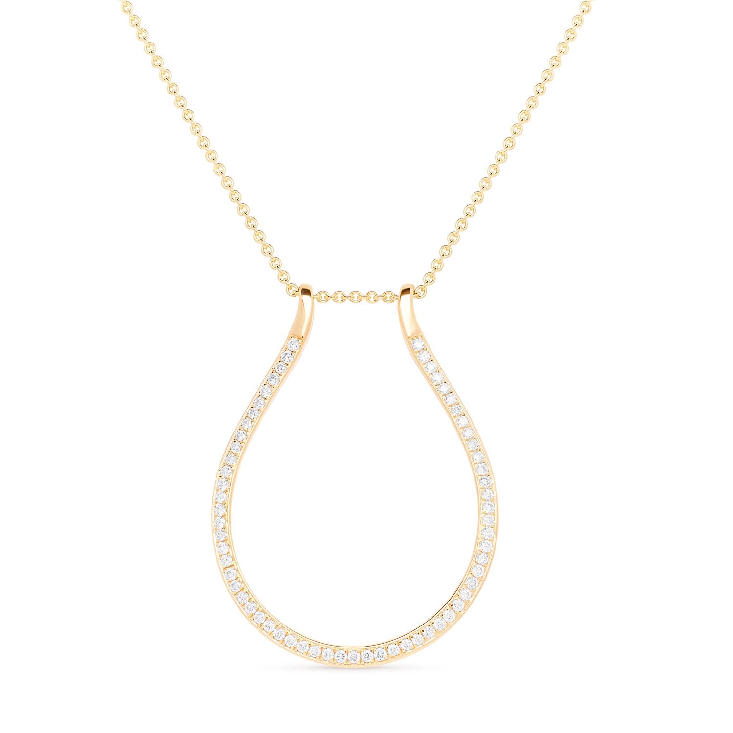 Ring Holder Diamond Necklace - Yellow Gold