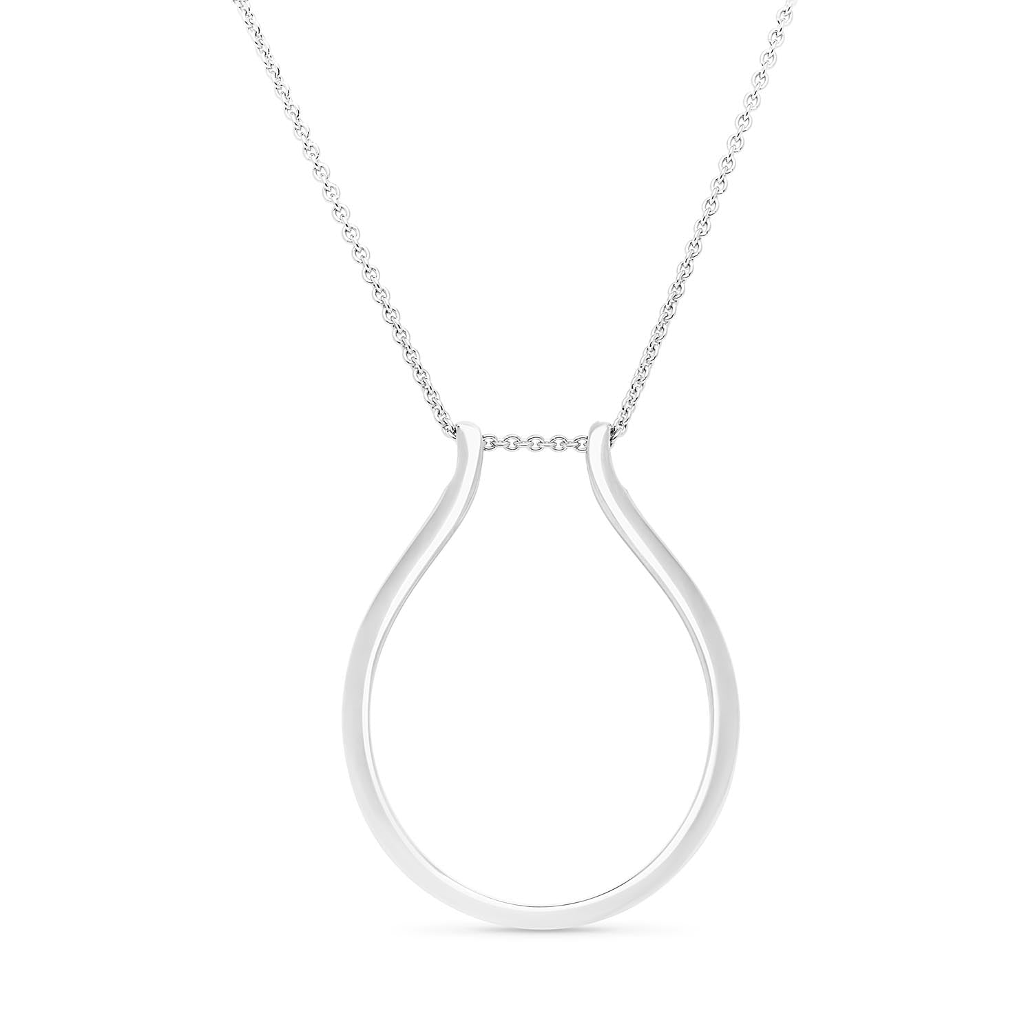 Ring Holder Necklace - White Gold