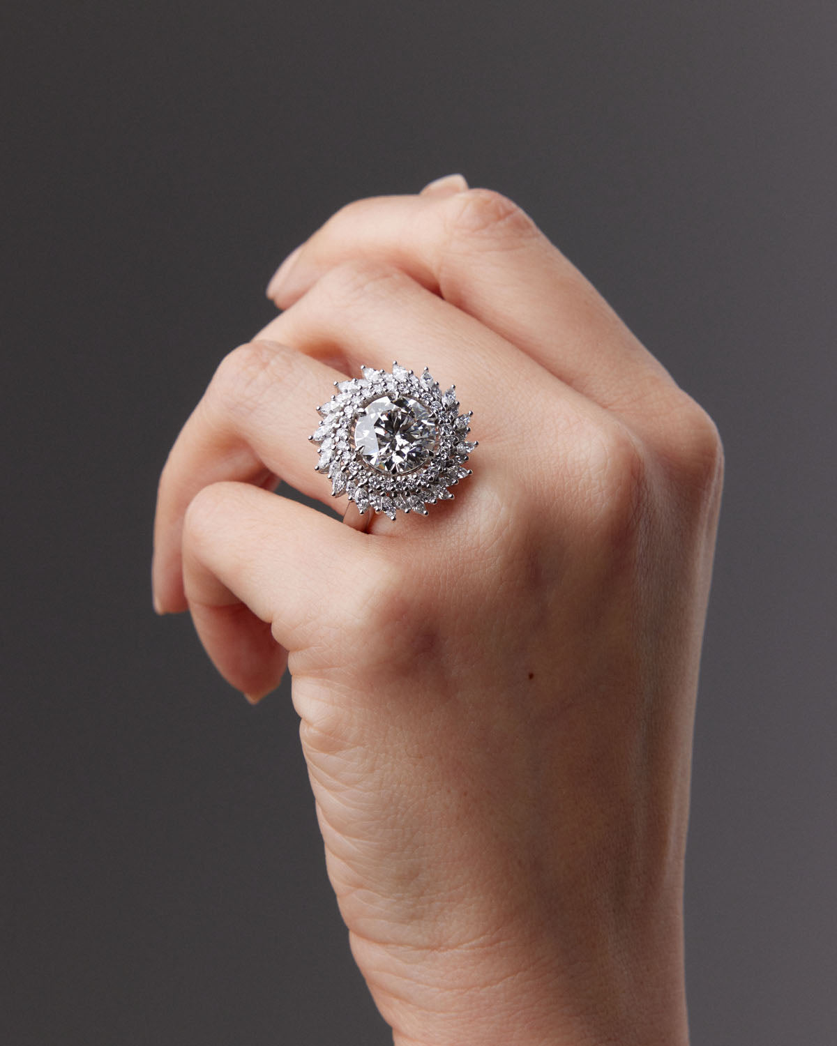 SUNBURST ENGAGEMENT RING
