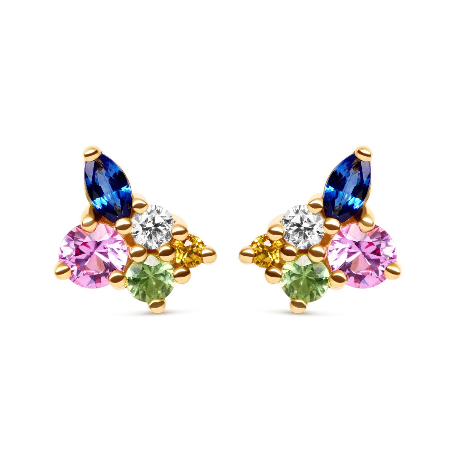 The Strand Earrings - Sapphire & Diamond