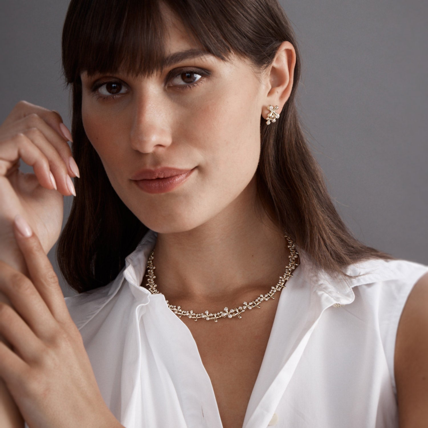 Wildflowers Diamond Collar - Yellow Gold