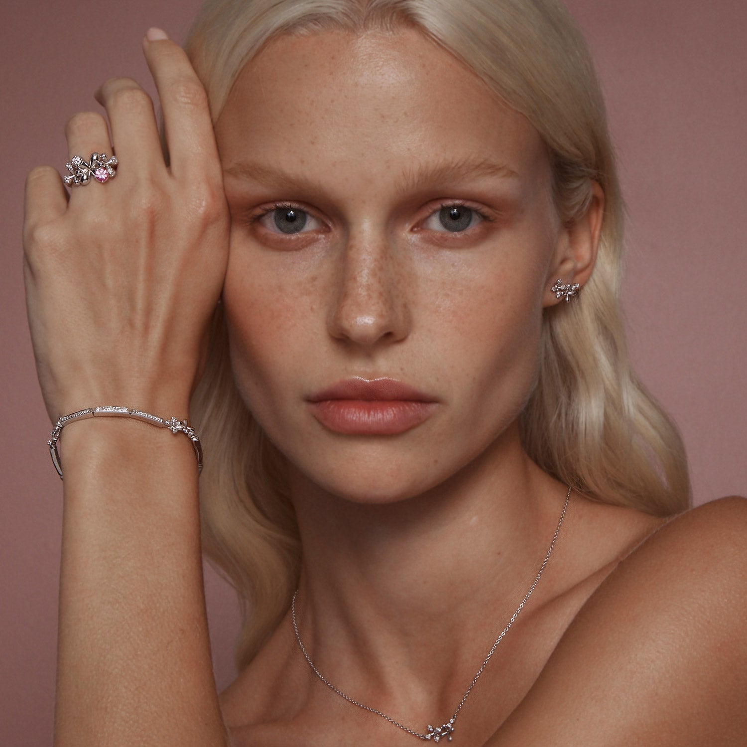 Wildflowers Diamond Bracelet - White Gold