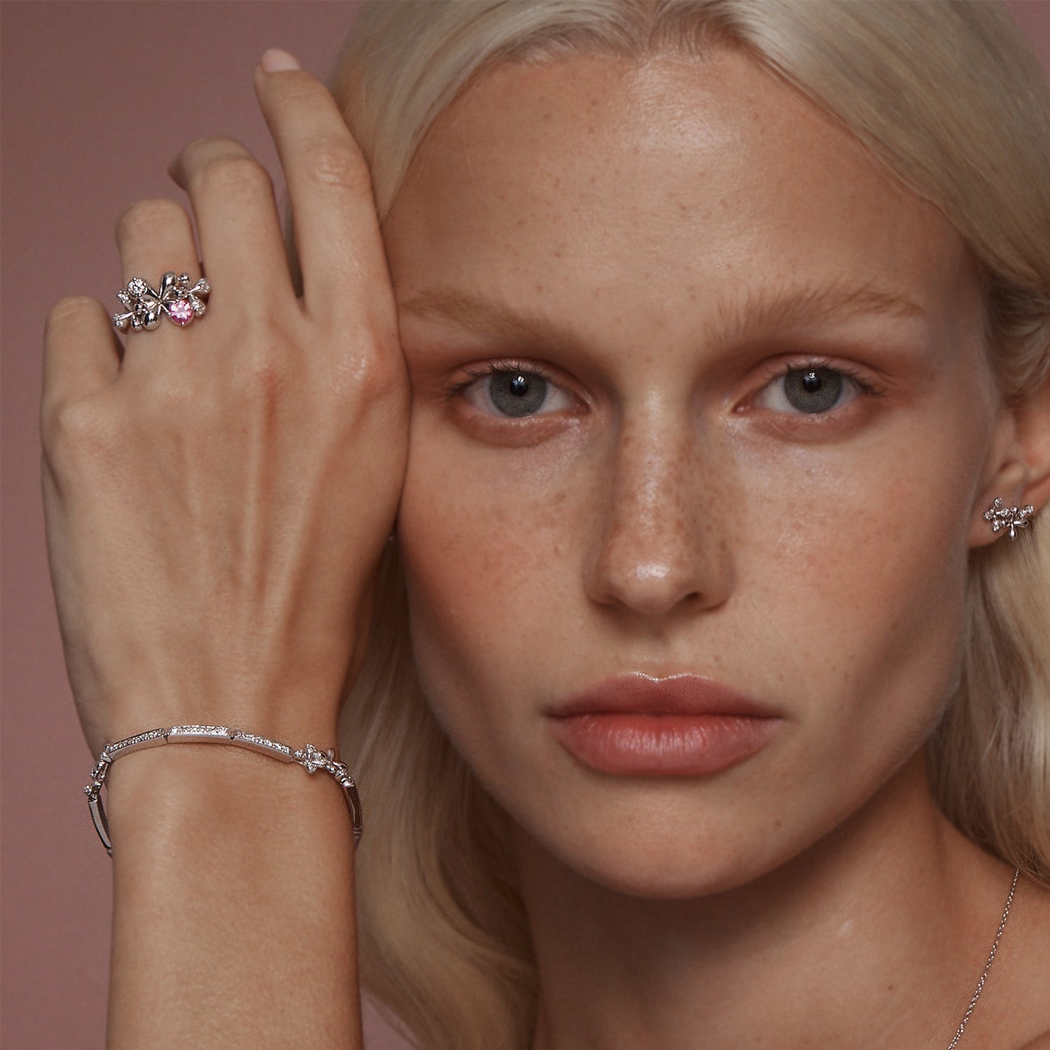Wildflowers Pink Sapphire & Diamond Ring