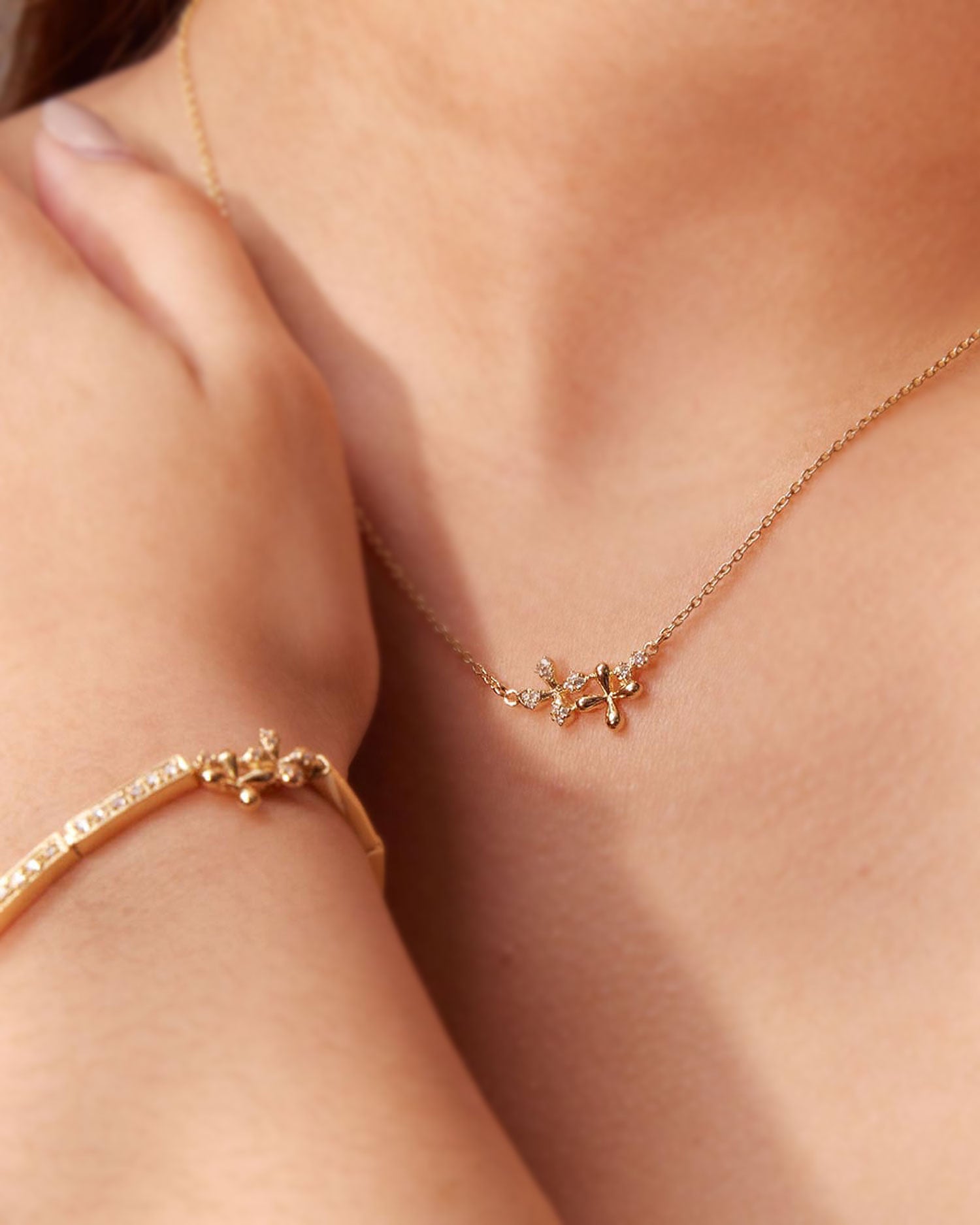 Wildflowers Diamond Necklace - Yellow Gold