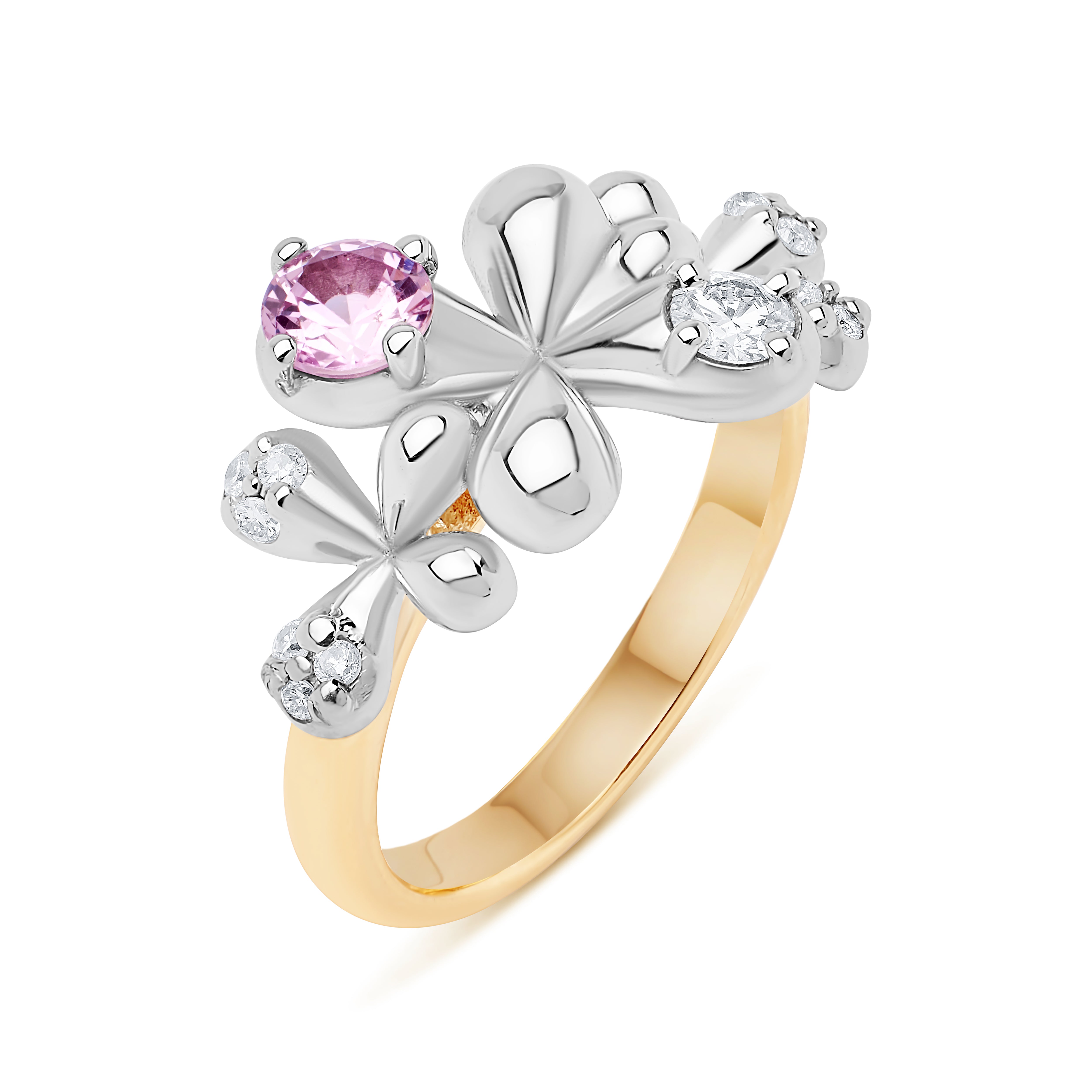 Wildflowers Pink Sapphire & Diamond Ring