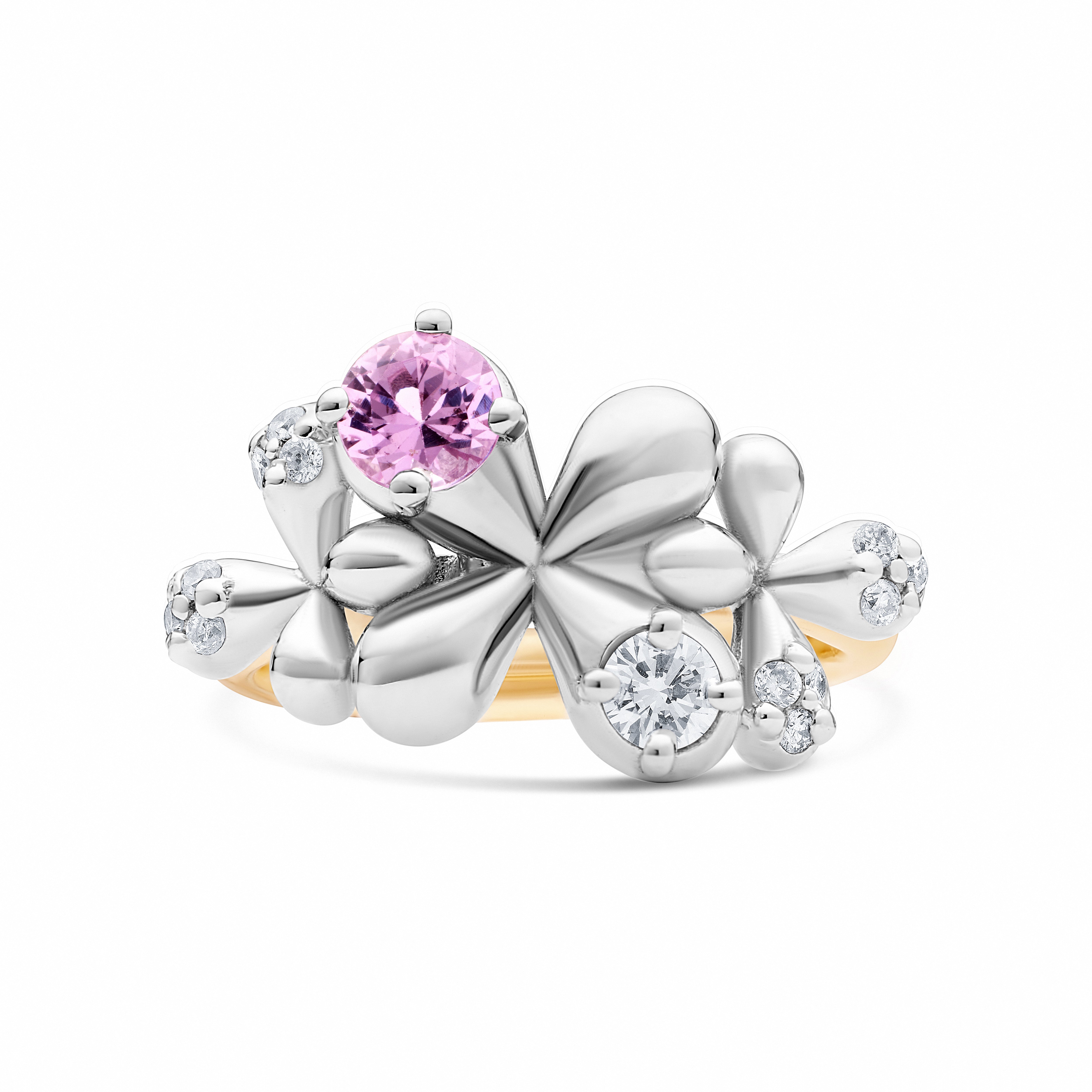 Wildflowers Pink Sapphire & Diamond Ring