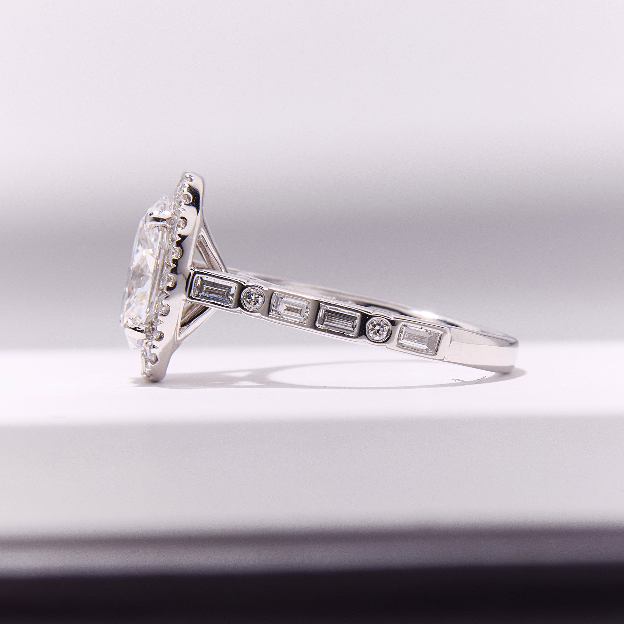 Bespoke Morse Code Engagement Diamond Ring - SOLD