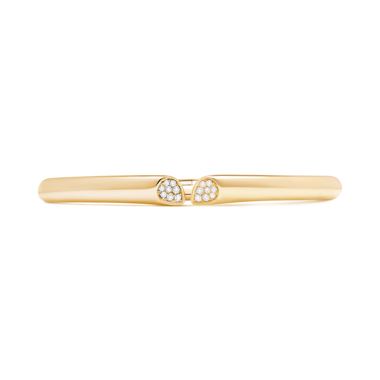 Whispers of Love Diamond Bangle - Yellow Gold