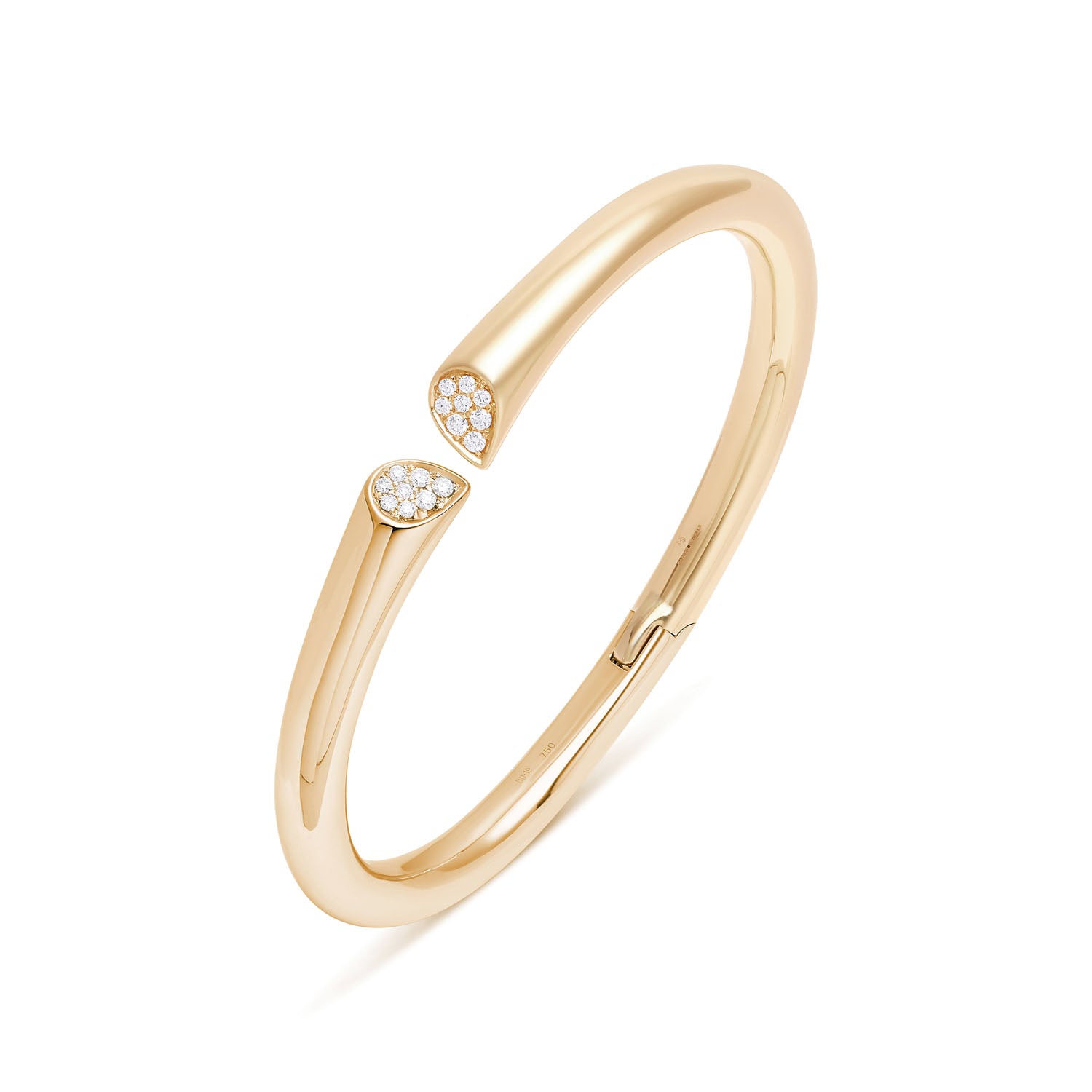 Whispers of Love Diamond Bangle - Yellow Gold