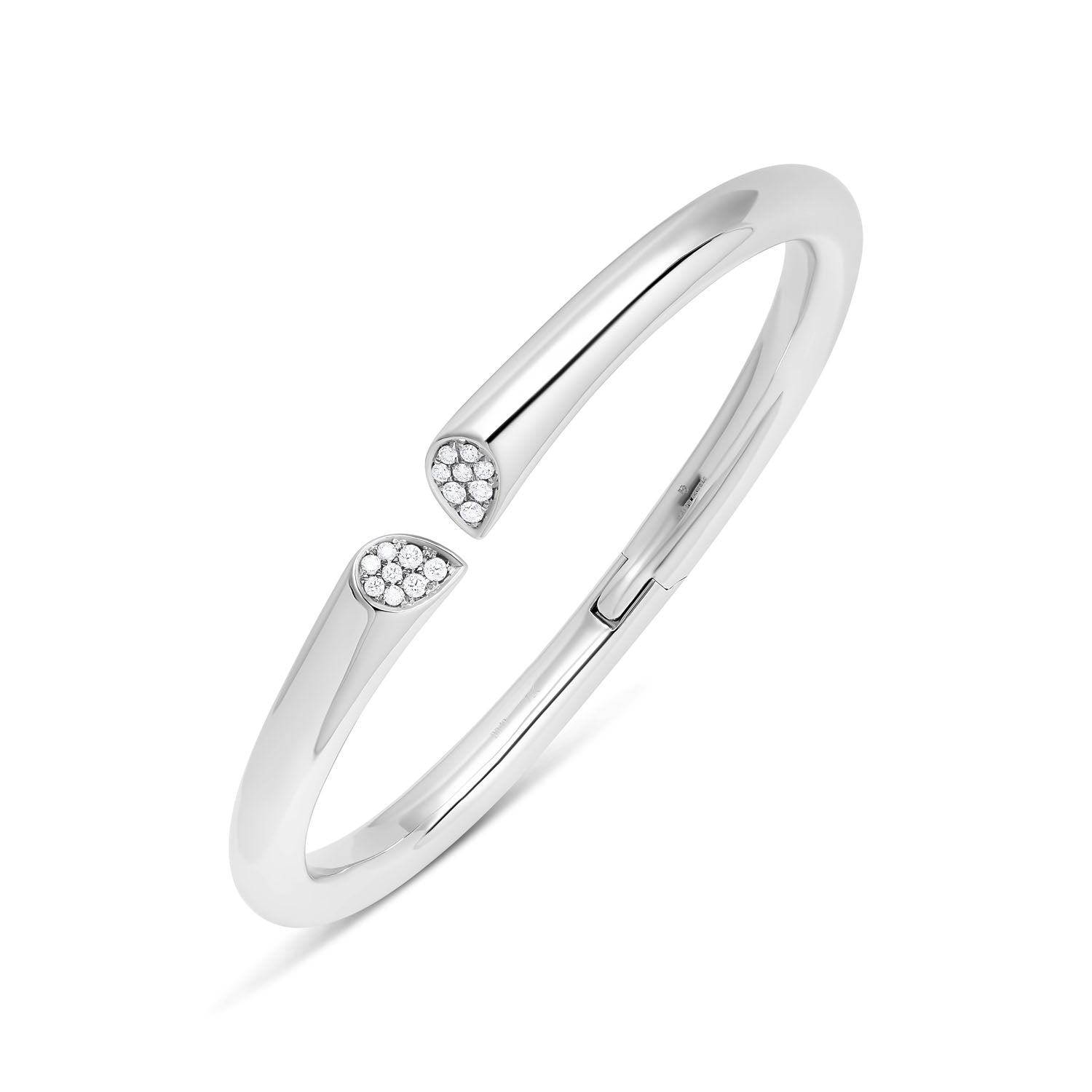 Whispers of Love Diamond Bangle - Platinum