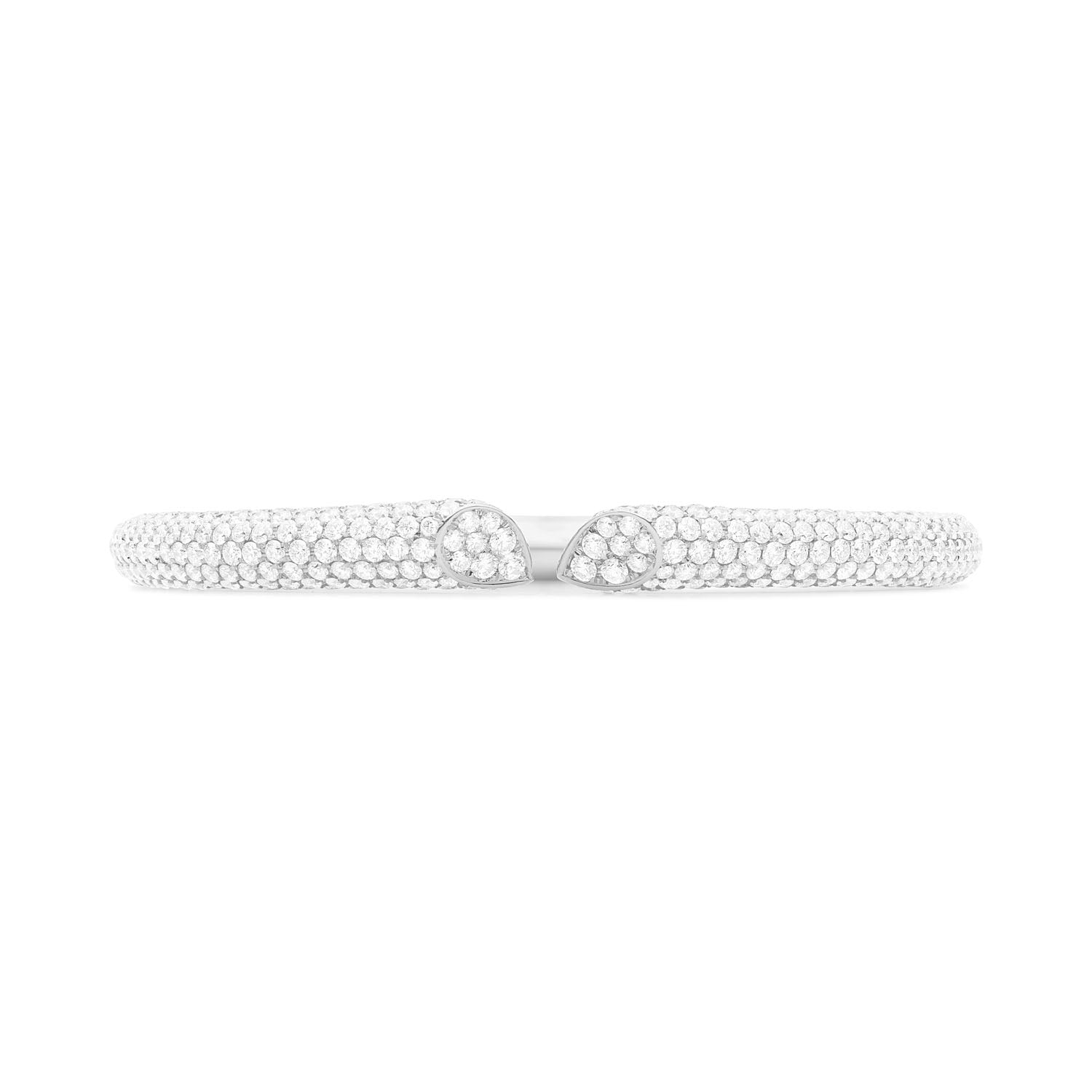 Whispers of Love Full Diamond Bangle - White Gold