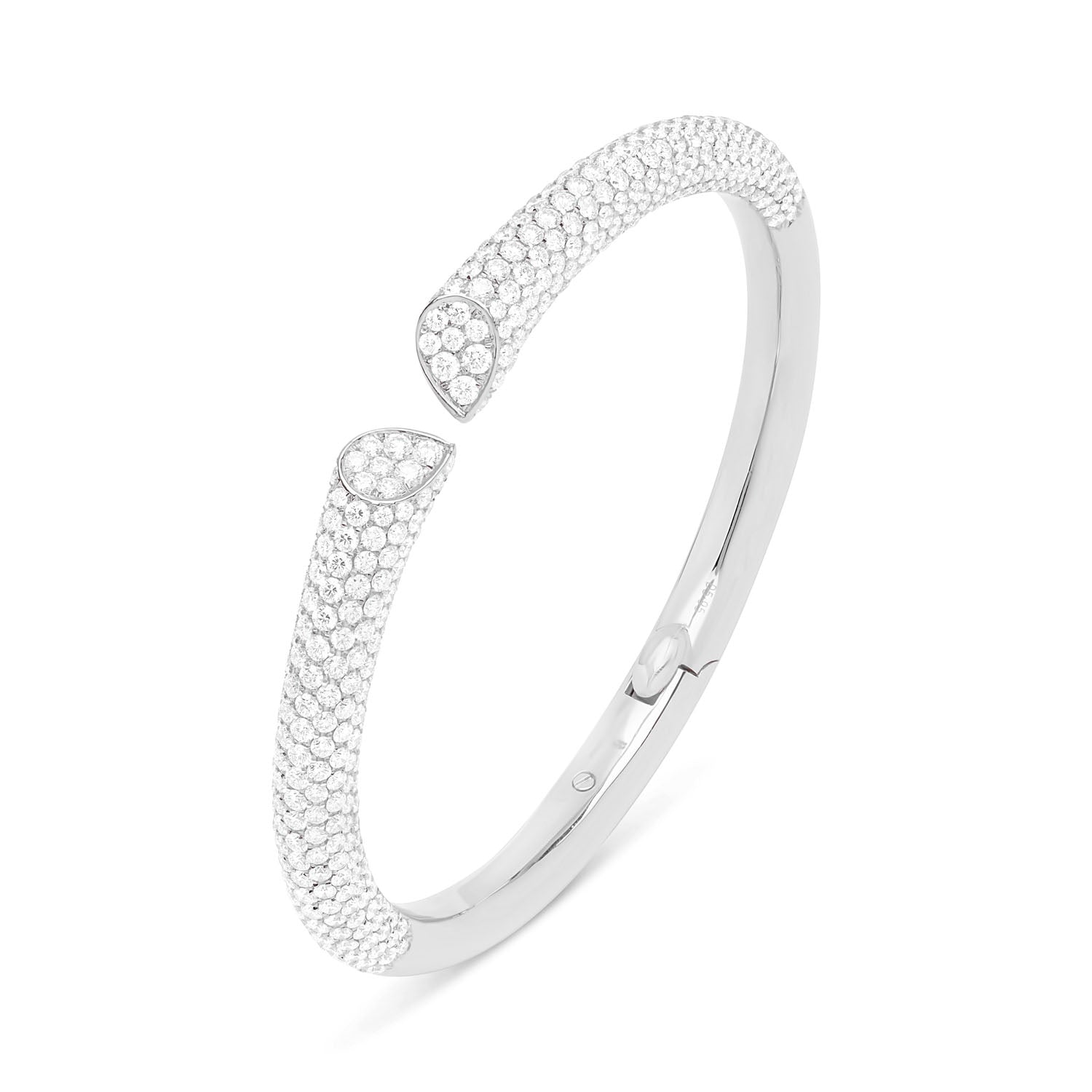 Whispers of Love Full Diamond Bangle - White Gold