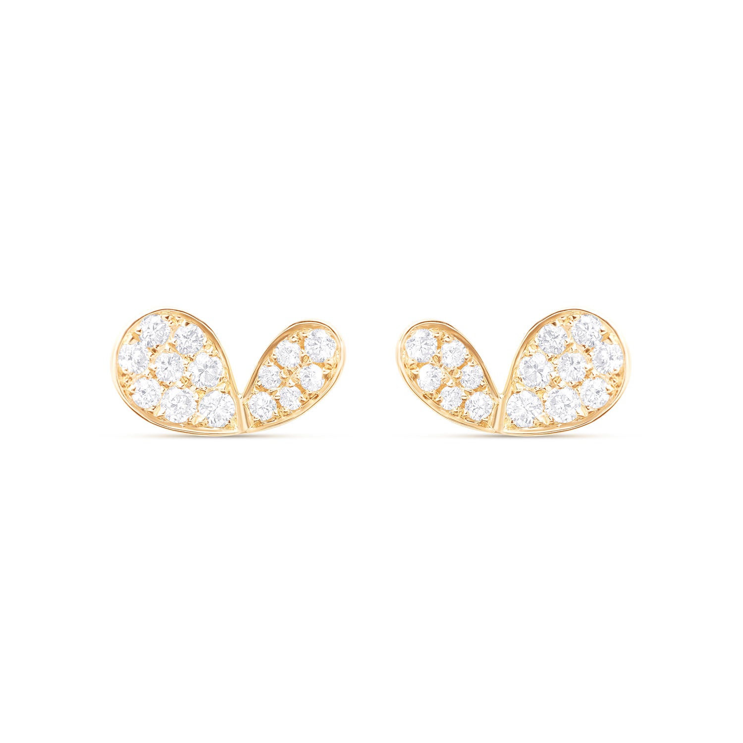 Whispers of Love Maxi Diamond Earrings - Yellow Gold