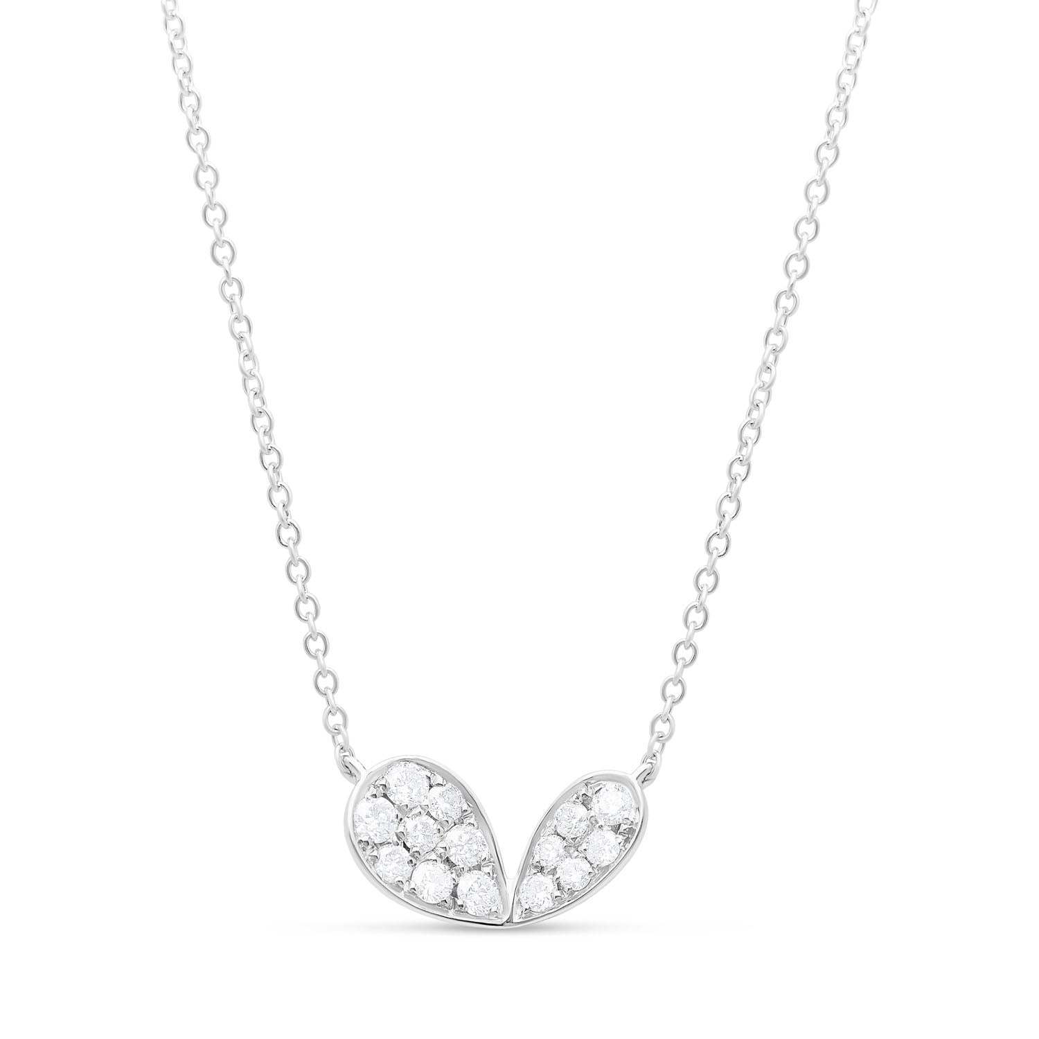 Whispers of Love Mini Necklace - White Gold