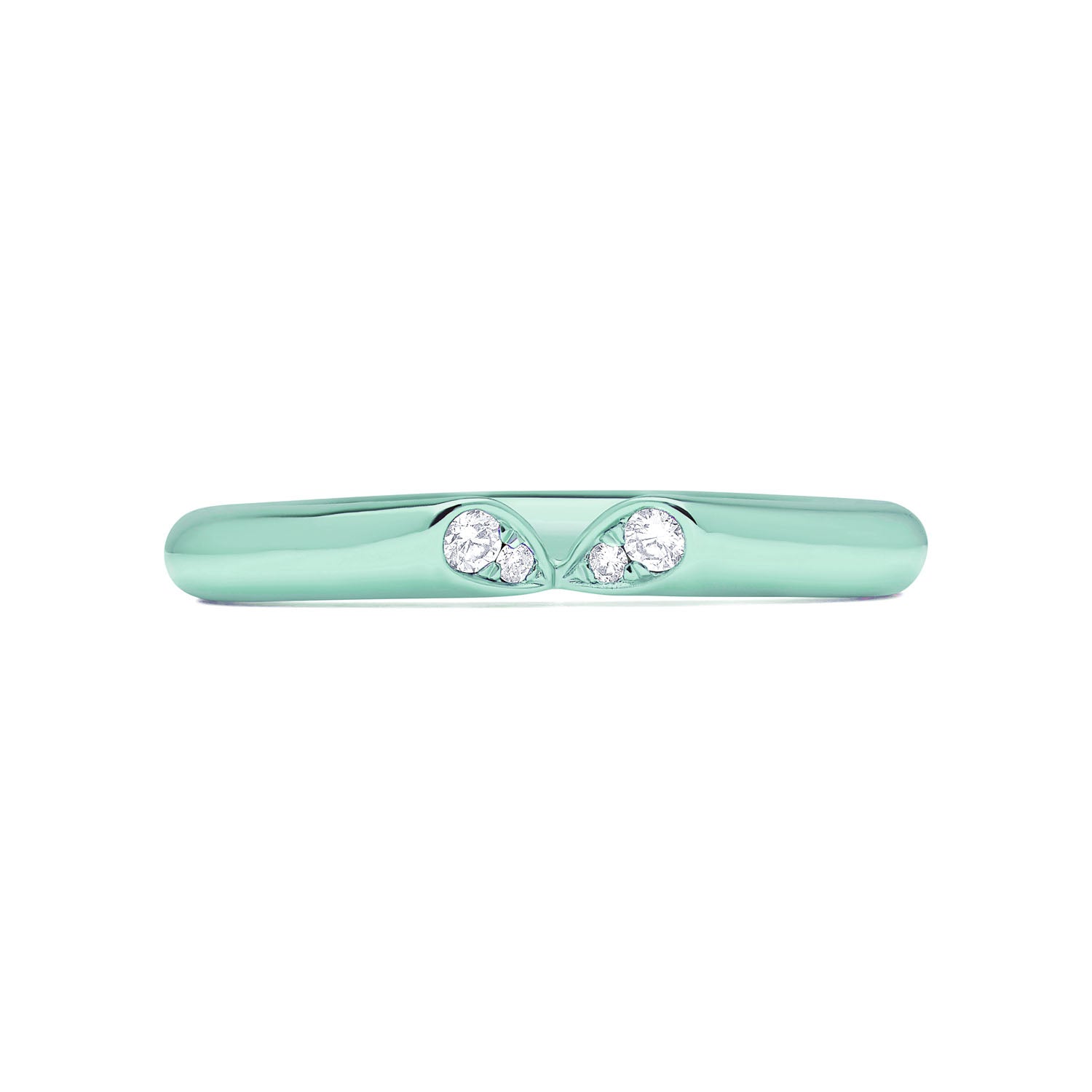 Whispers of Love Slim Titanium Ring - Mint