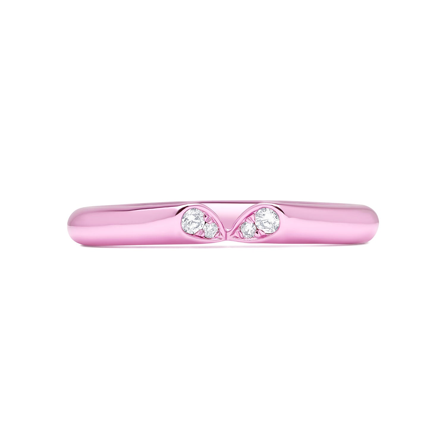 Whispers of Love Slim Titanium Ring - Pink