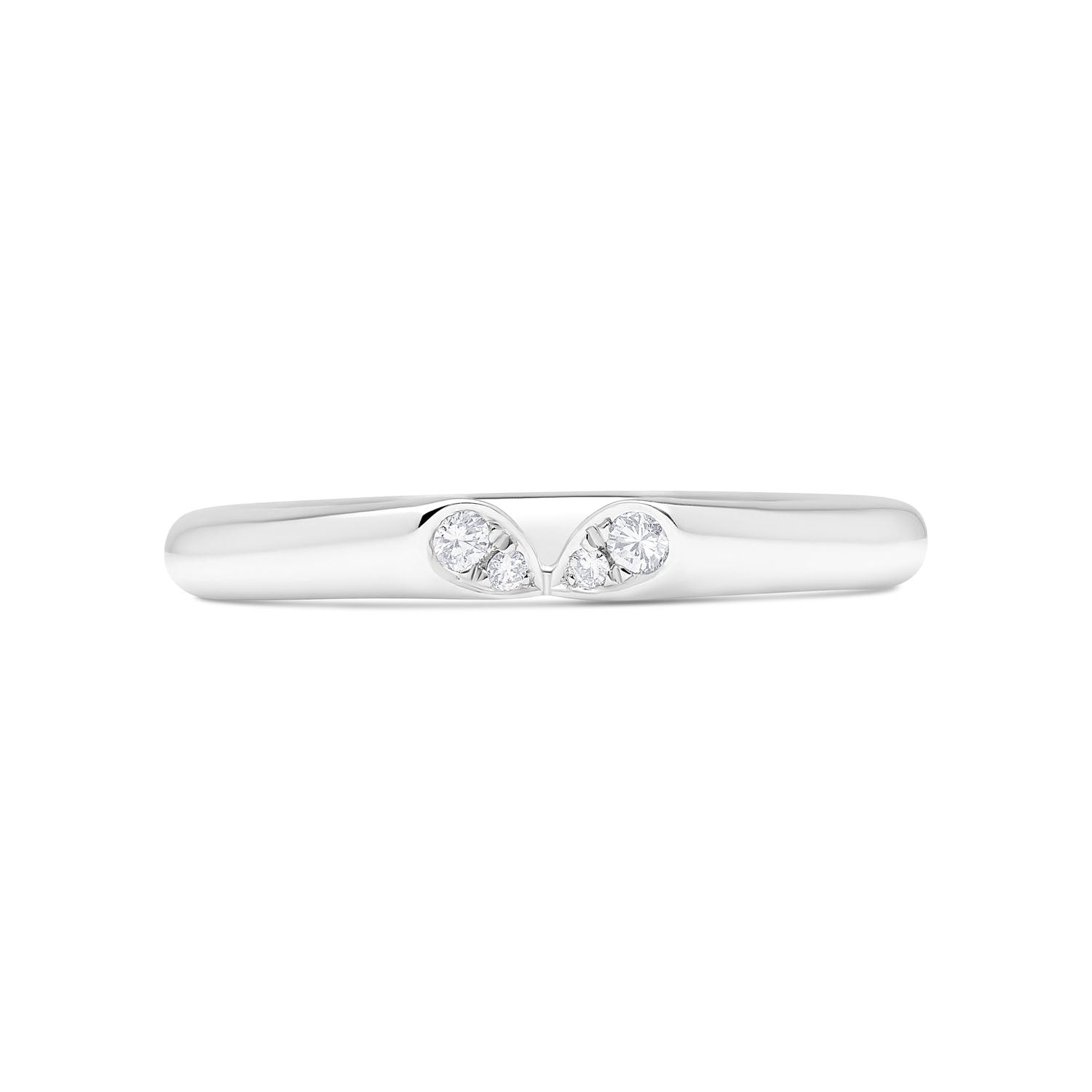 Whispers of Love Slim Diamond Ring - White Gold