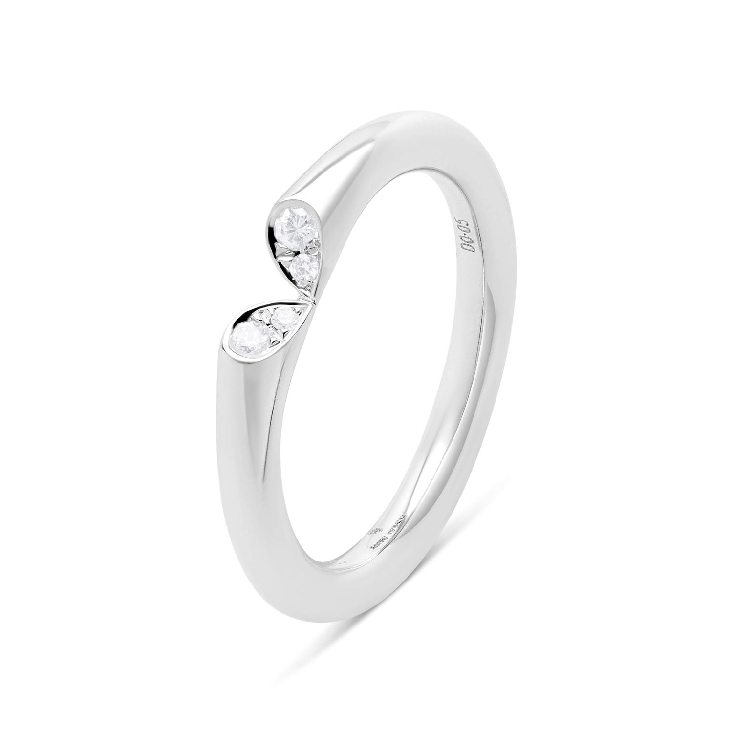 Whispers of Love Slim Diamond Ring - White Gold