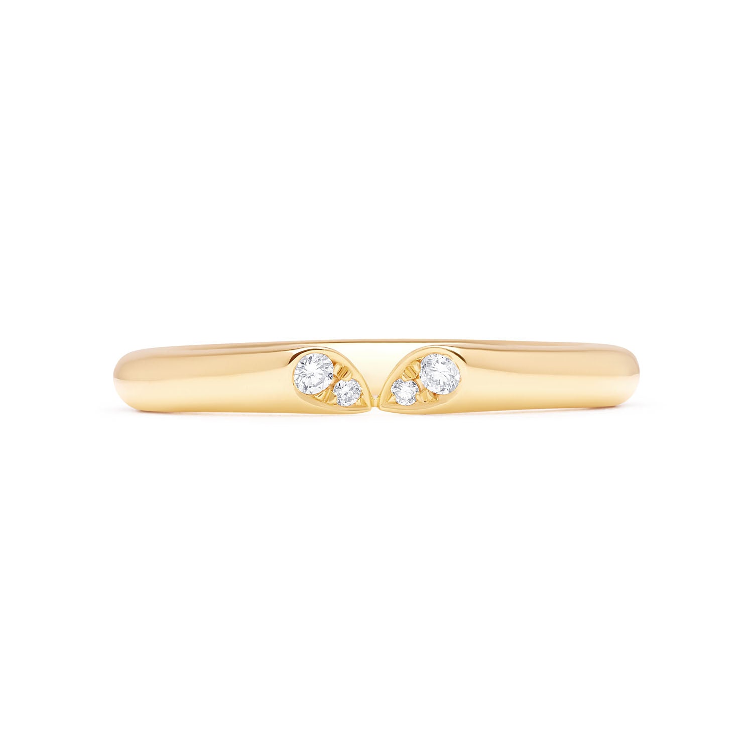 Whispers of Love Slim Diamond Ring - Yellow Gold