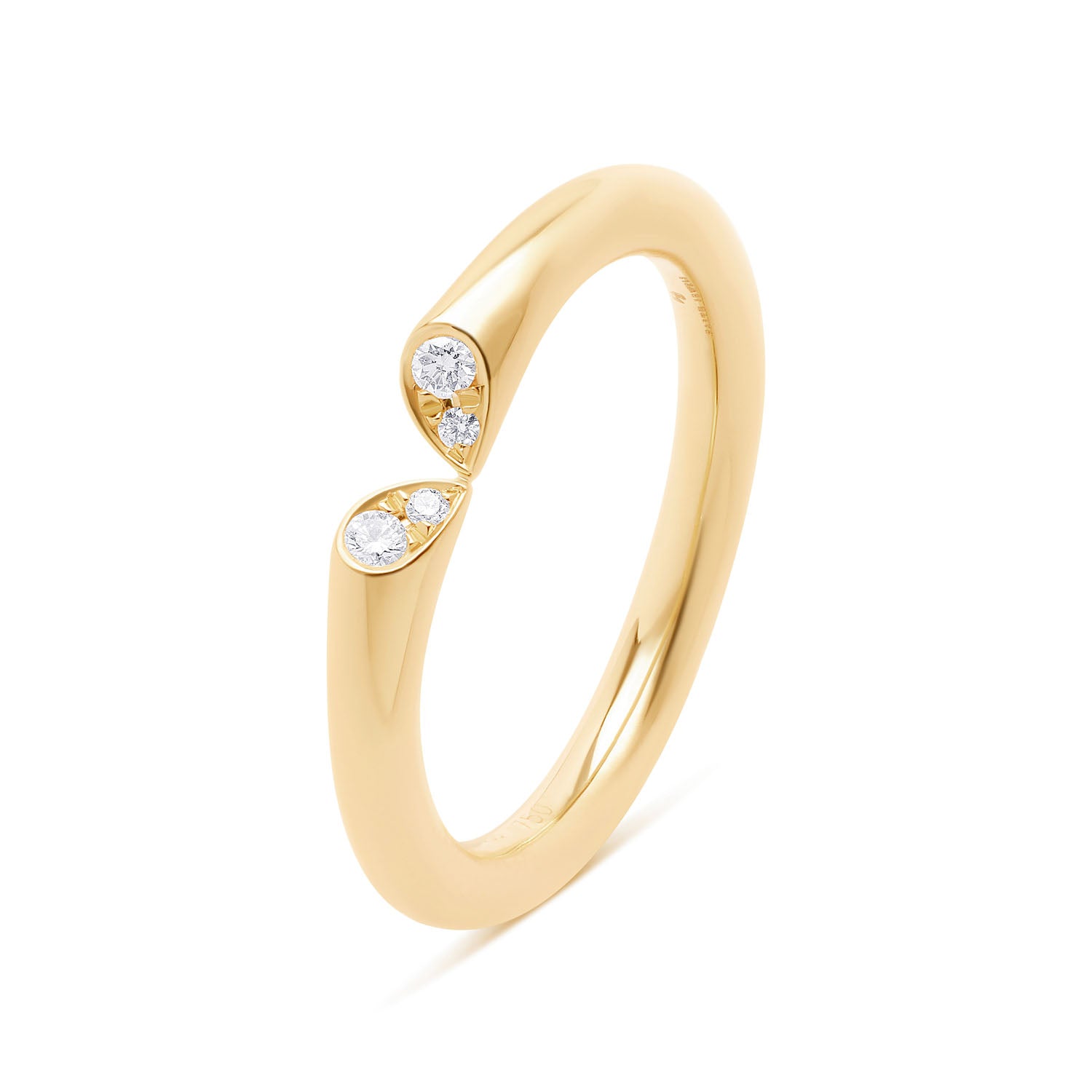 Whispers of Love Slim Diamond Ring - Yellow Gold