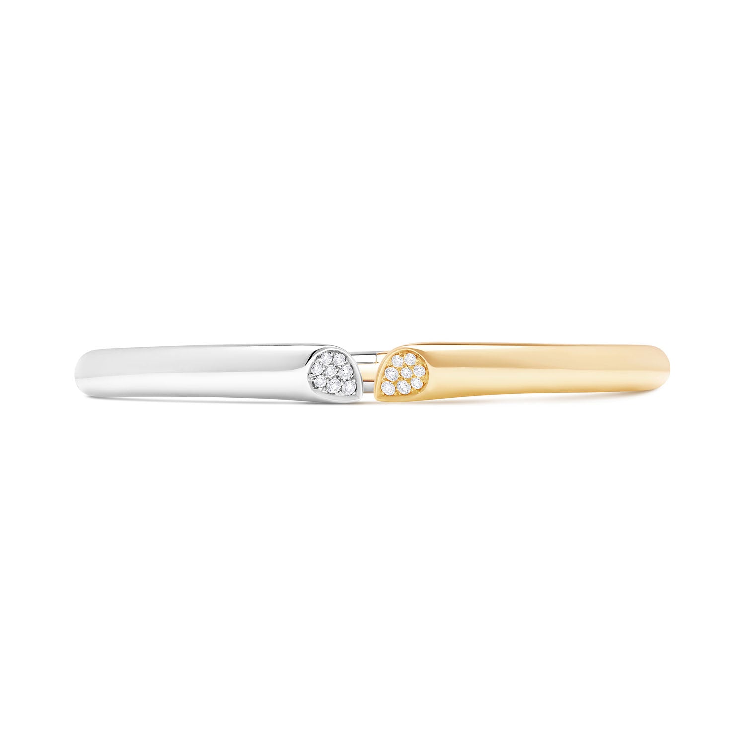 Whispers of Love Diamond Bangle - Two Tone Gold