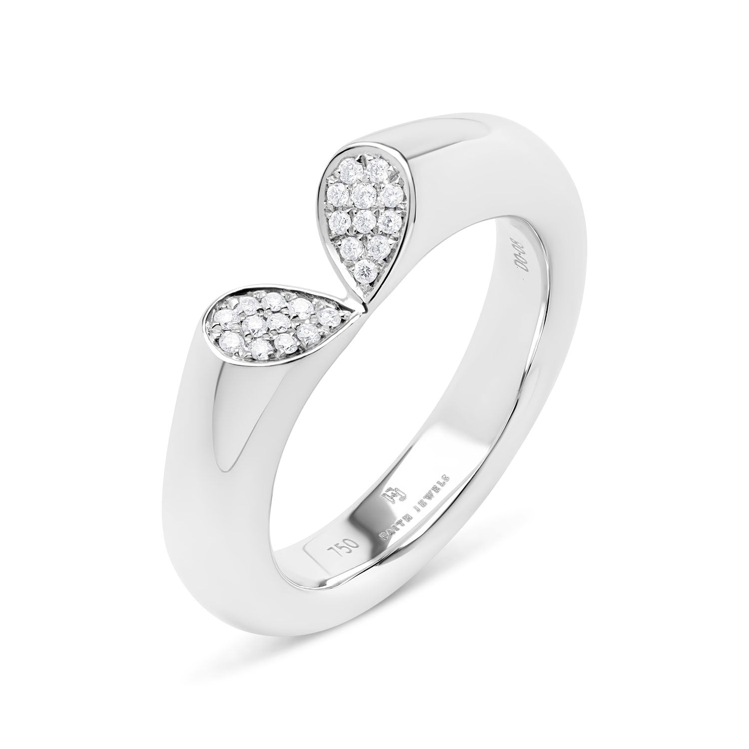 Whispers of Love Wide Diamond Ring - White Gold