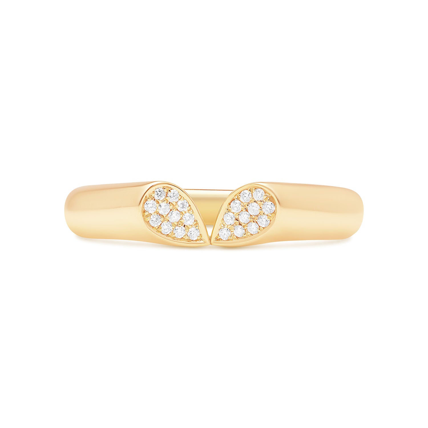 Whispers of Love Wide Diamond Ring - Yellow Gold