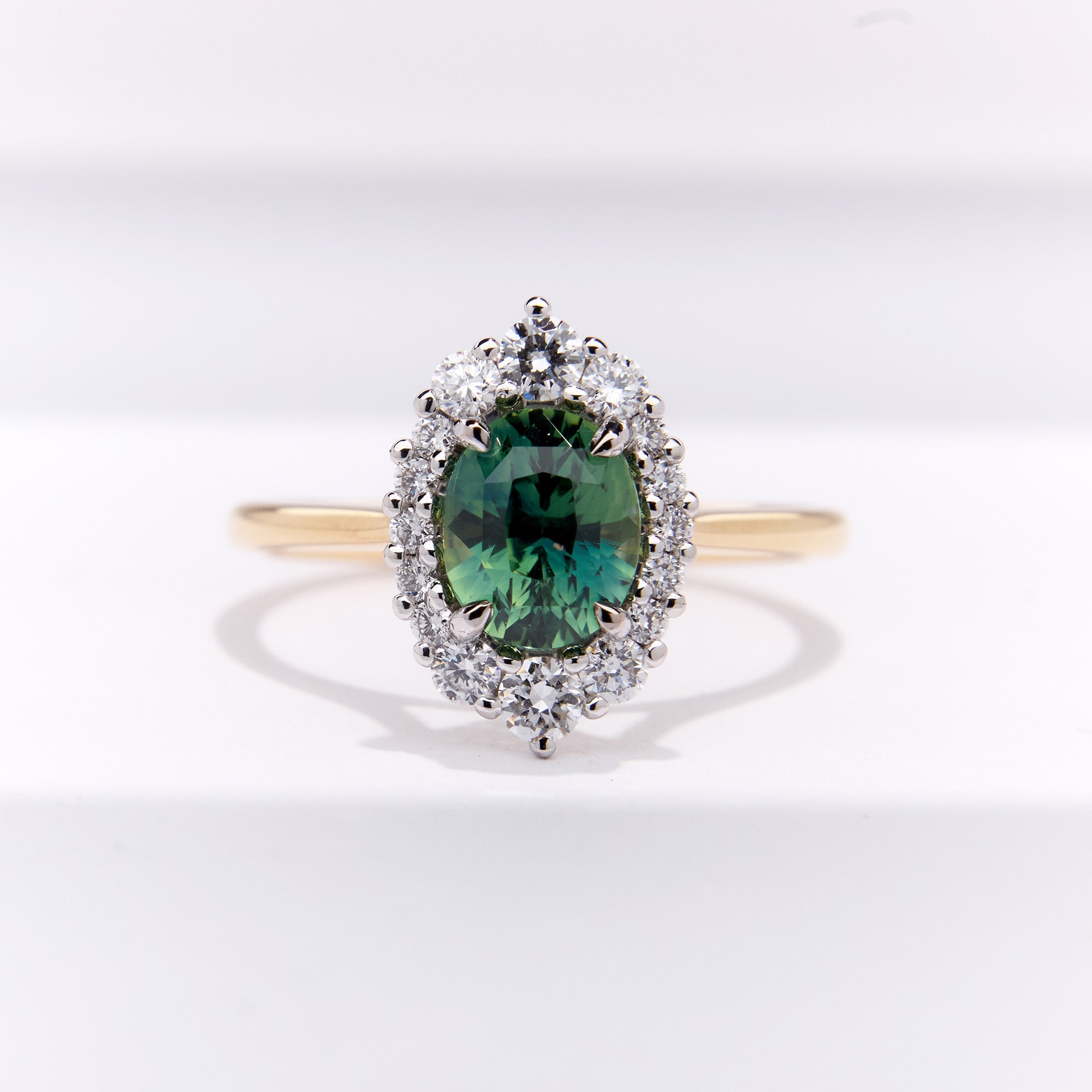 ADELINE TEAL SAPPHIRE RING