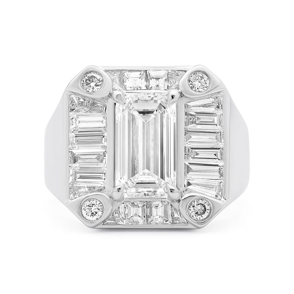 GENTS SIGNET DIAMOND RING - SOLD