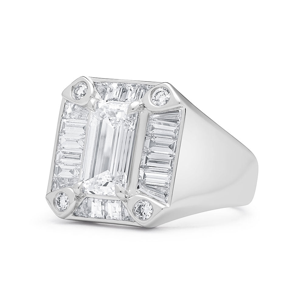 GENTS SIGNET DIAMOND RING - SOLD