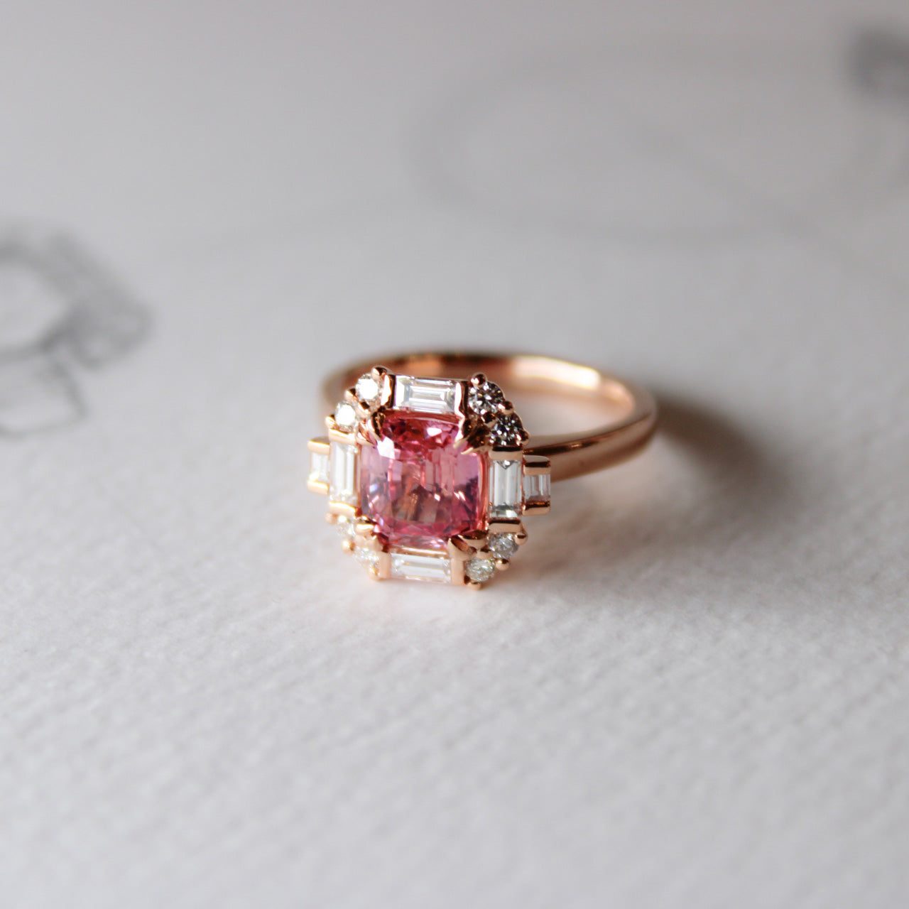 Joanna Padparadscha Sapphire Ring - SOLD