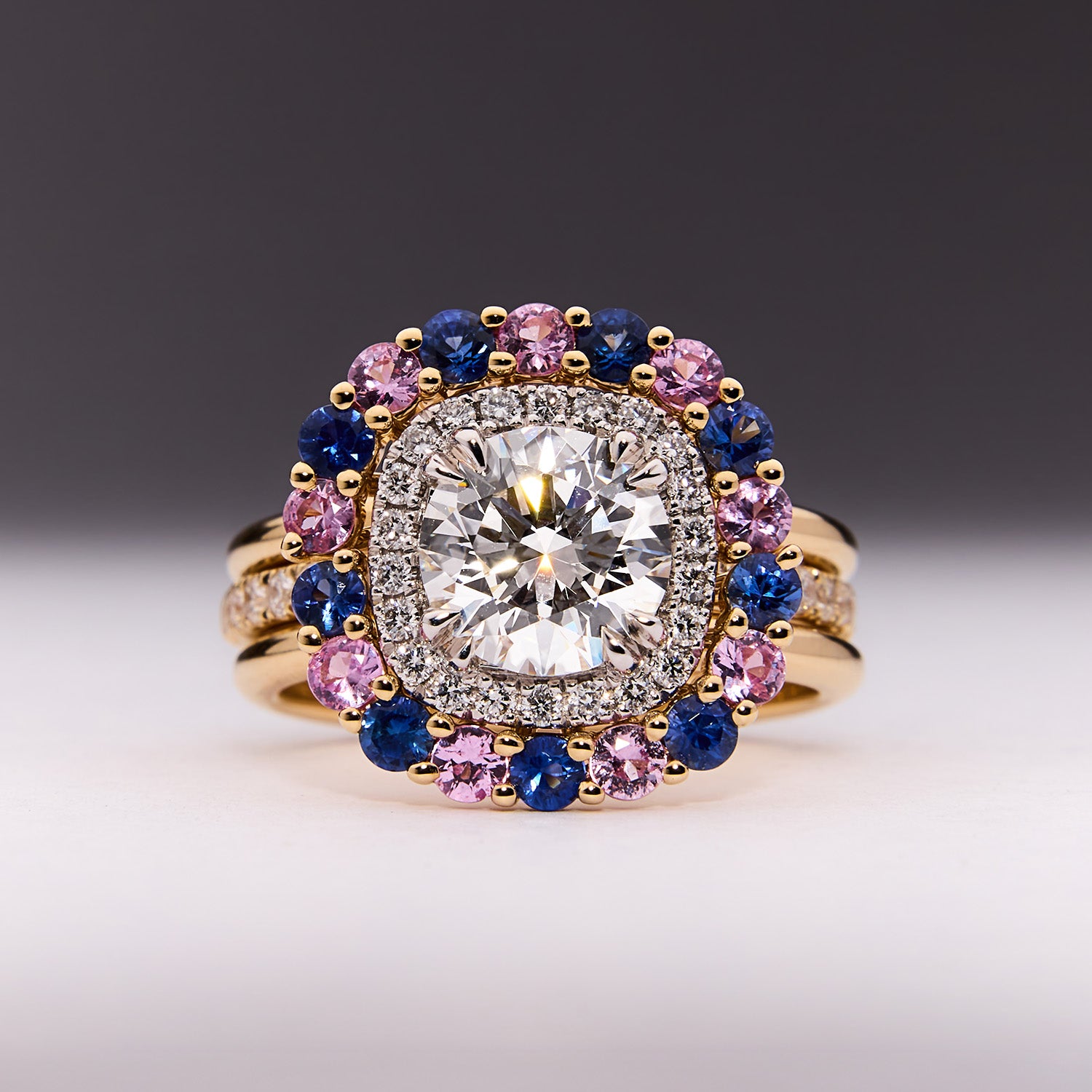 DIAMOND & SAPPHIRE RING STACK - SOLD