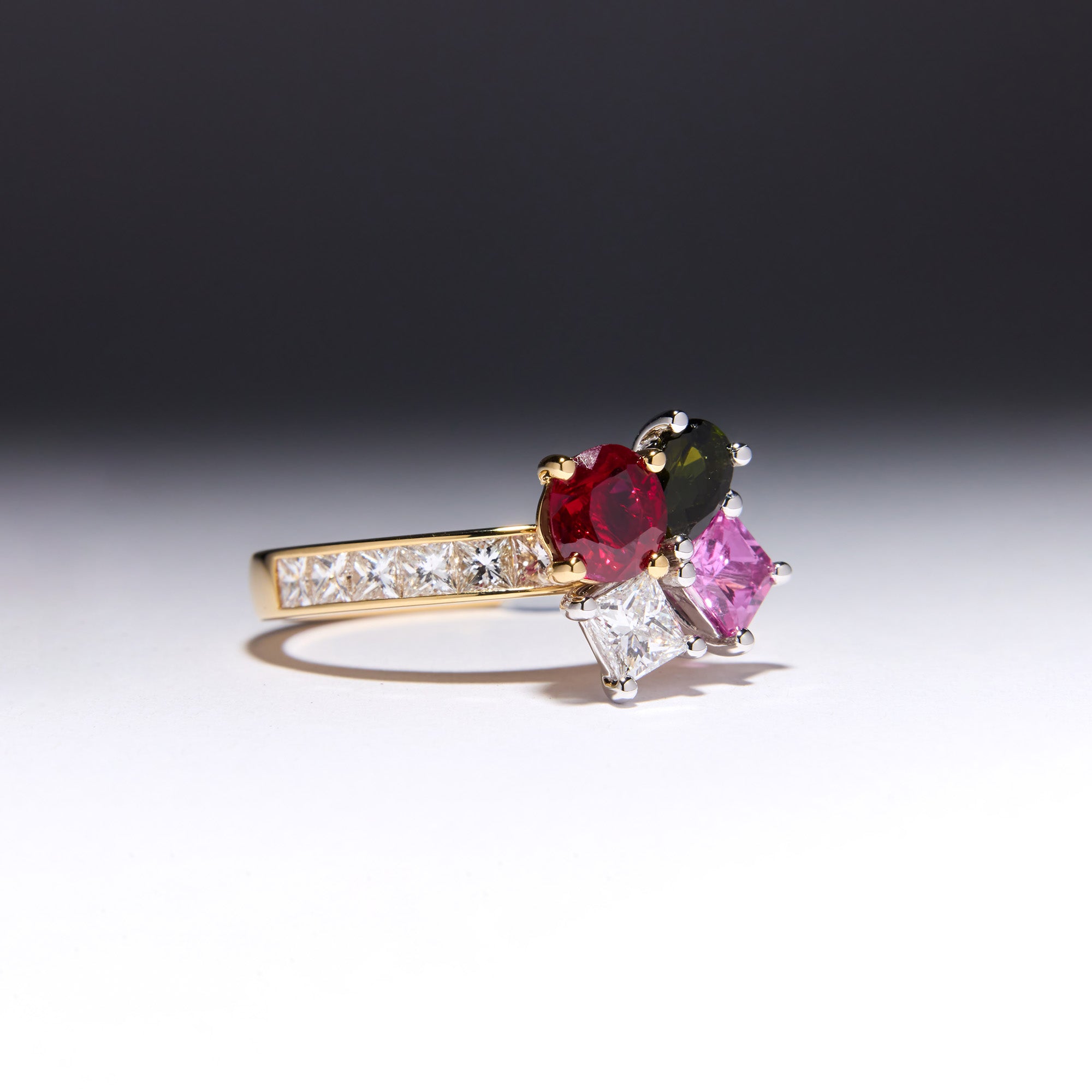 FAMILY BIRTHSTONE BOUQUET RING - SOLD
