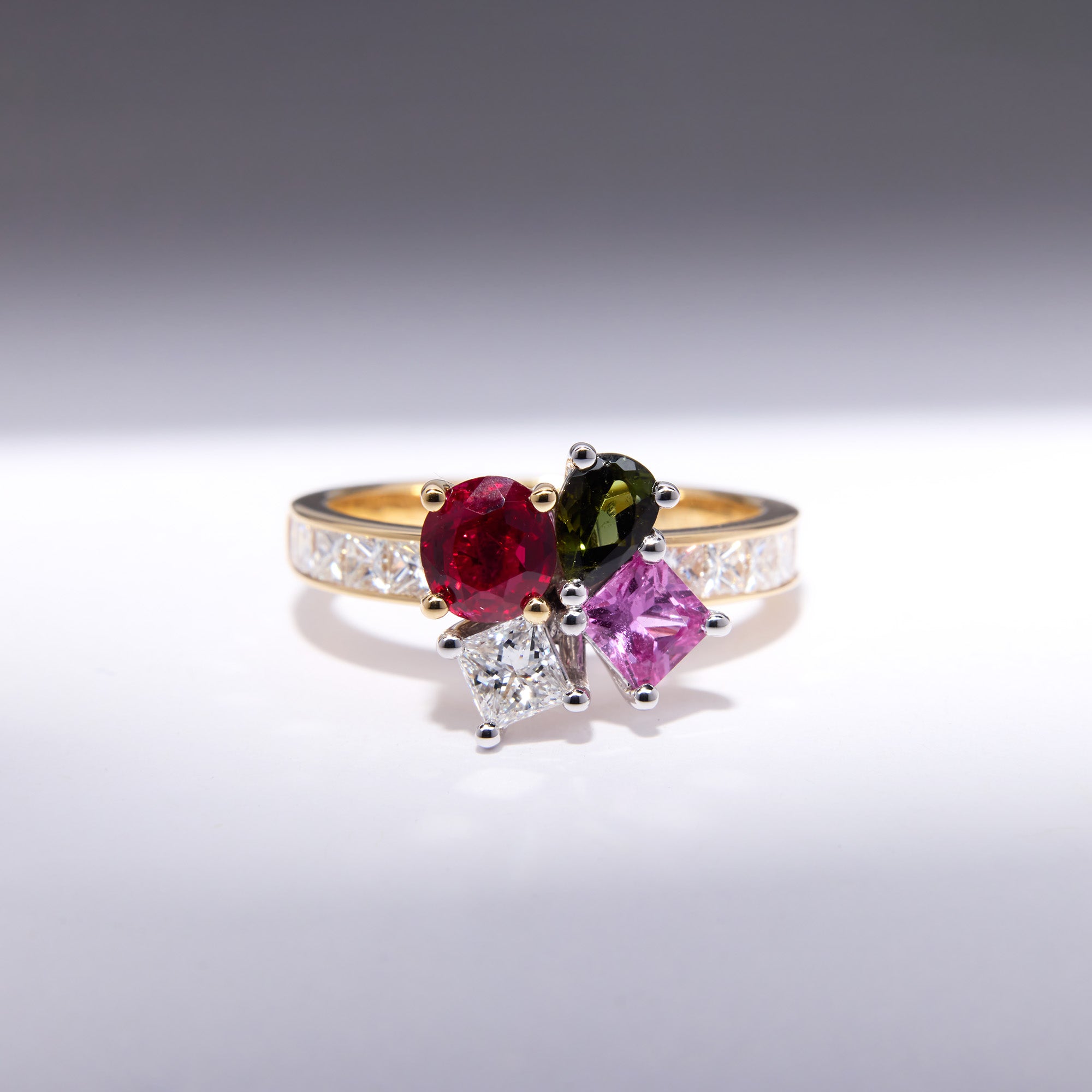 FAMILY BIRTHSTONE BOUQUET RING - SOLD