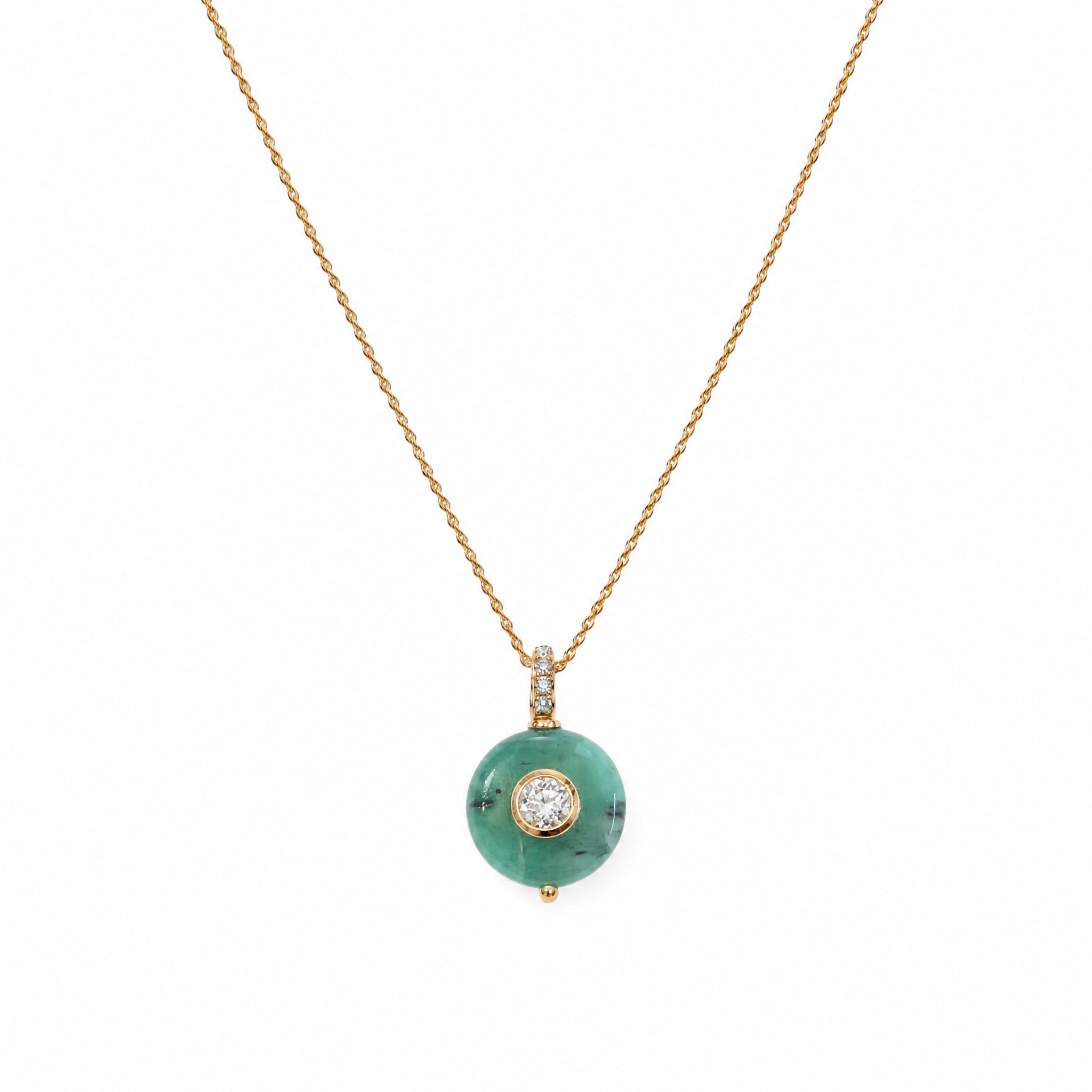 Gemdrops Emerald & White Topaz Charm