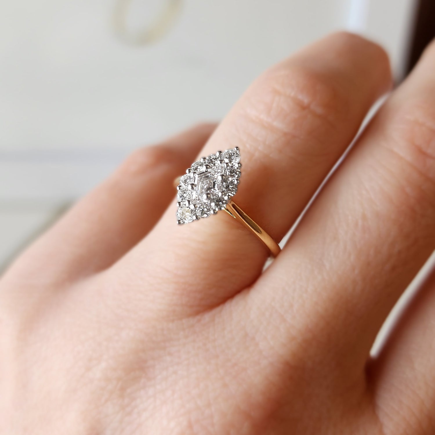 ADELINE STEP-CUT DIAMOND RING - SOLD