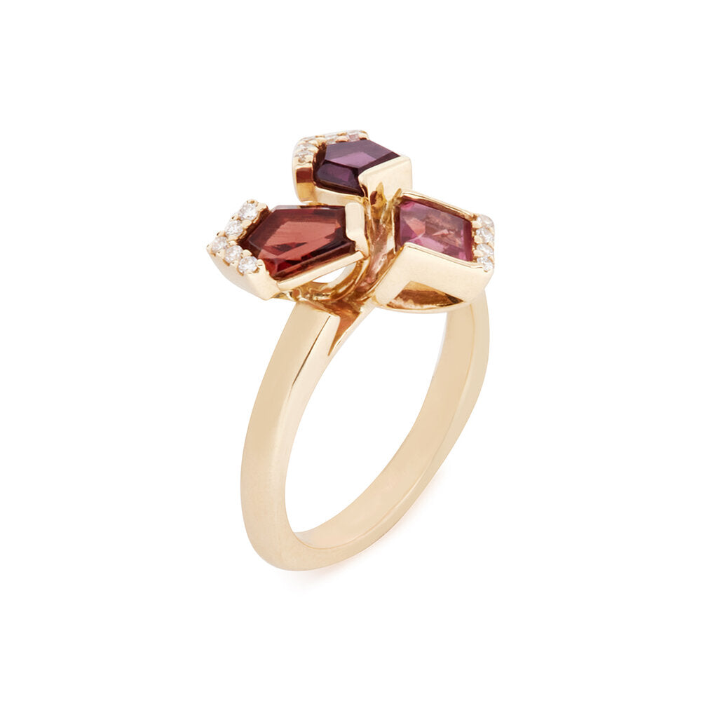 BOUQUET RING - PINK SPINEL