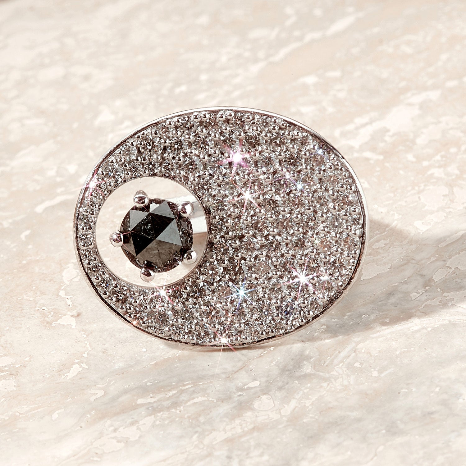 COSMOS STATEMENT PAVÉ RING