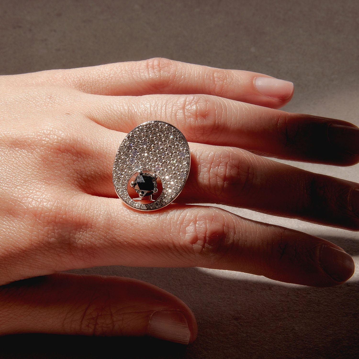 COSMOS STATEMENT PAVÉ RING