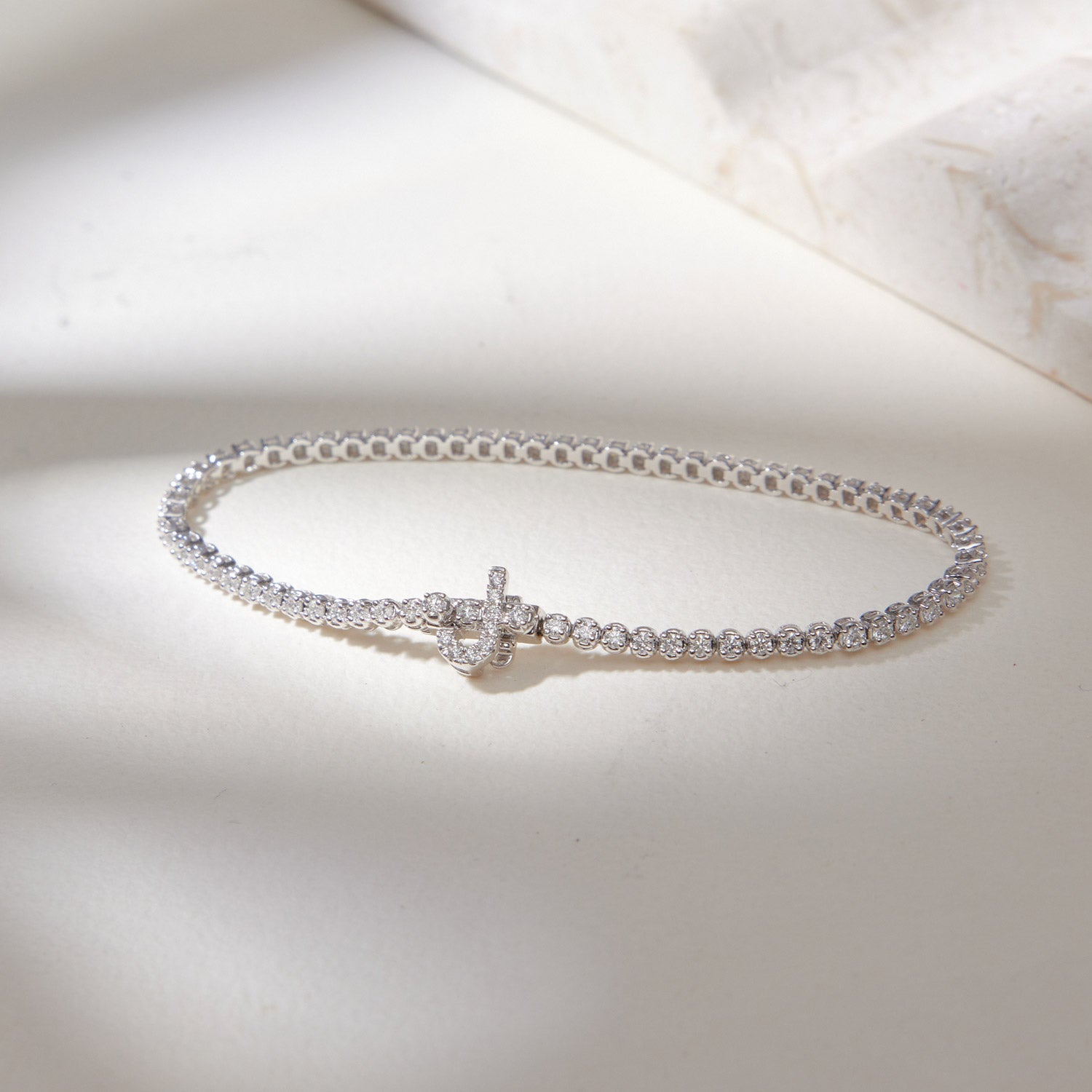 BESPOKE DIAMOND INITIAL TENNIS BRACELET