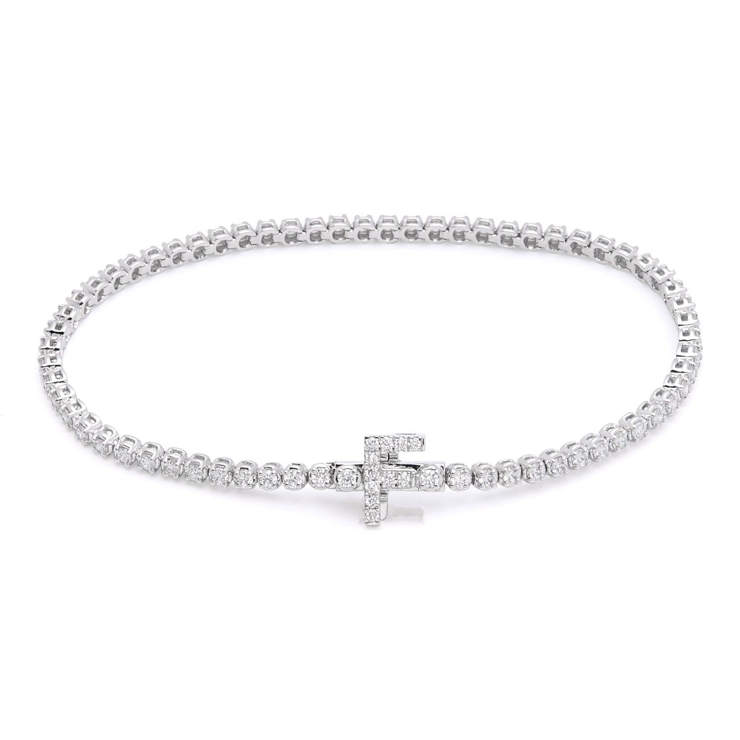 BESPOKE DIAMOND INITIAL TENNIS BRACELET